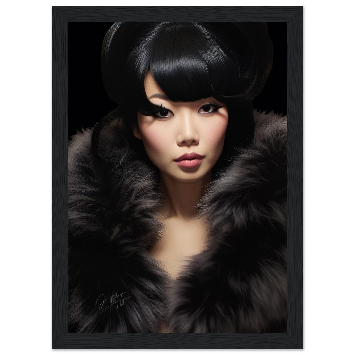 »Elegant Lady with Black Fur 3«