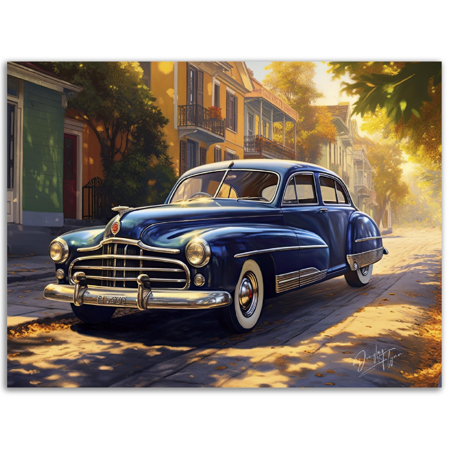 »Sapphire blue 1940S Packard vintage car«