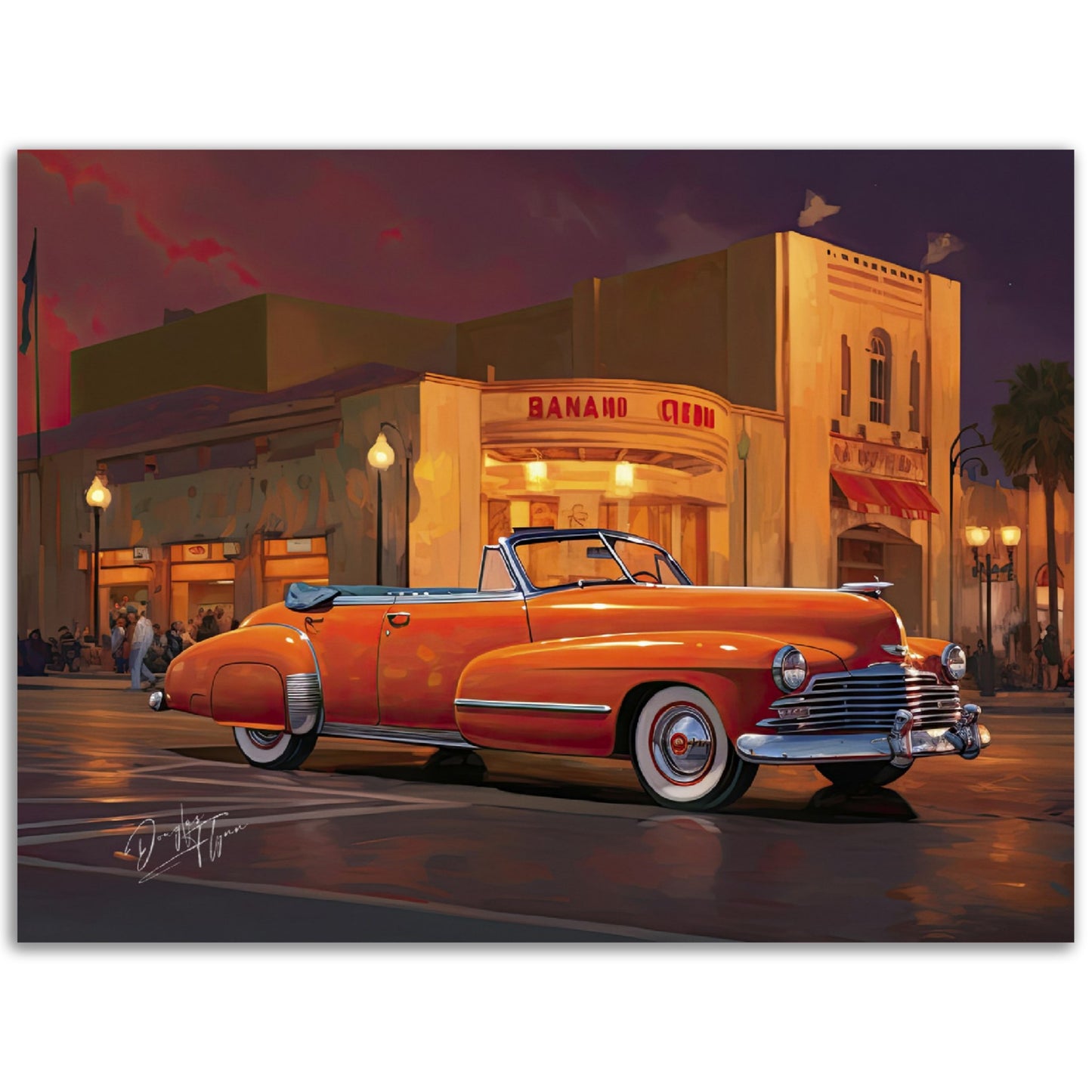 »Tangerine 1940s Convertible vintage car«
