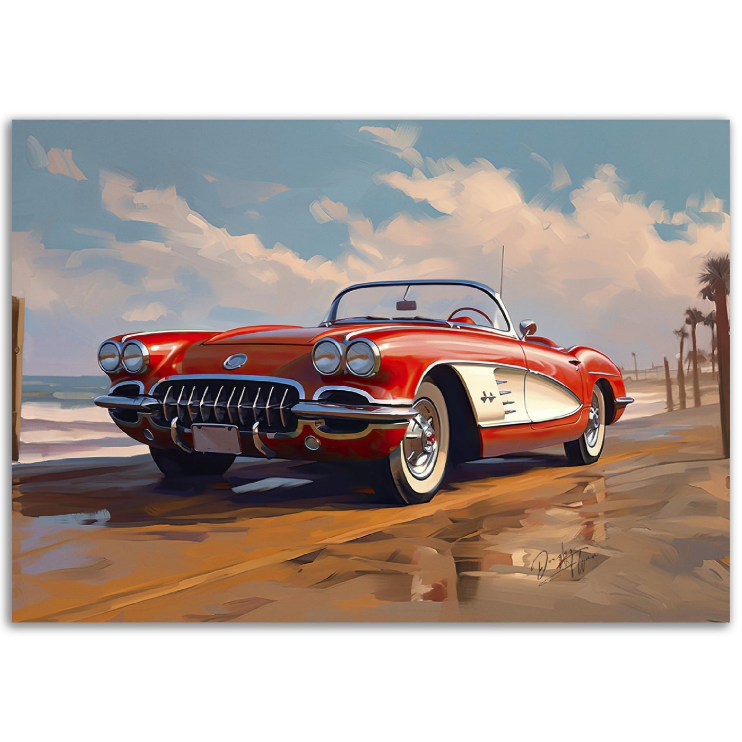 »Candy apple red 1960s vintage sports car«