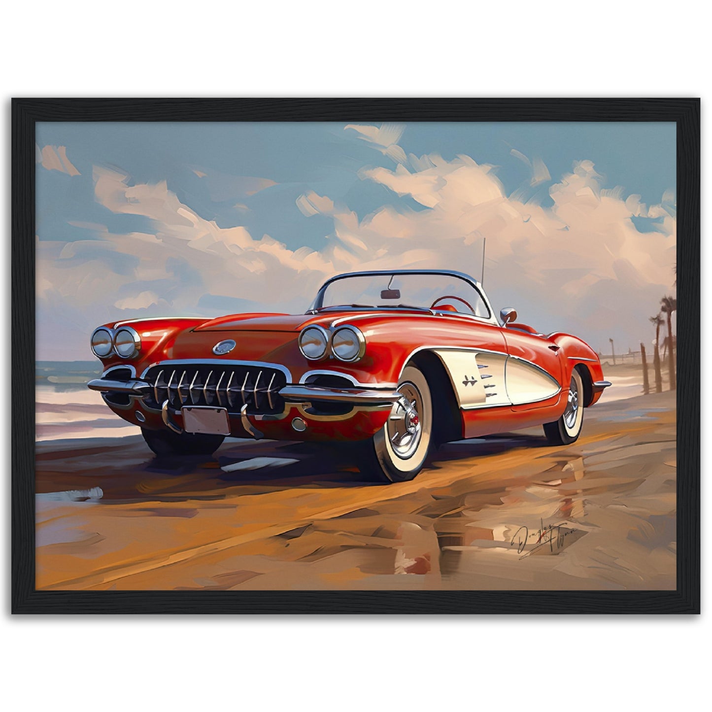 »Candy apple red 1960s vintage sports car«