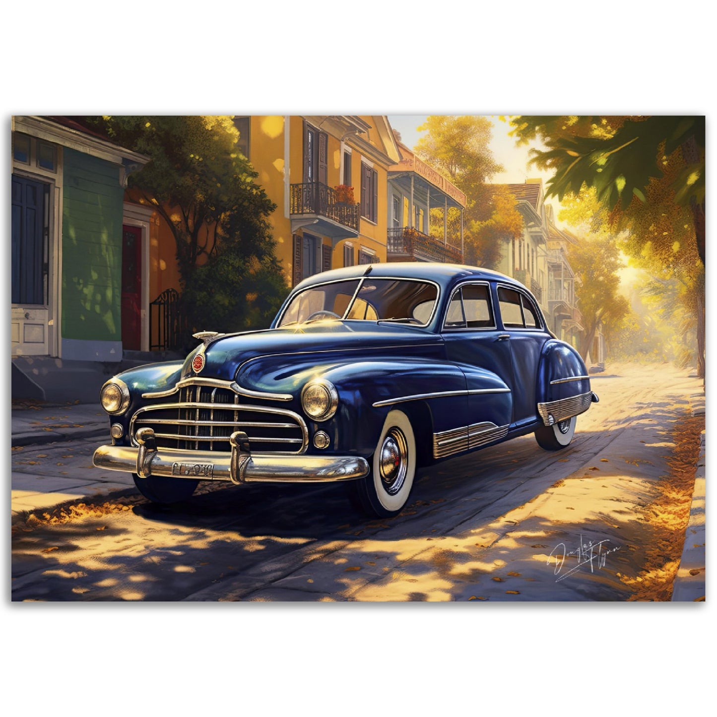»Sapphire blue 1940S Packard vintage car«