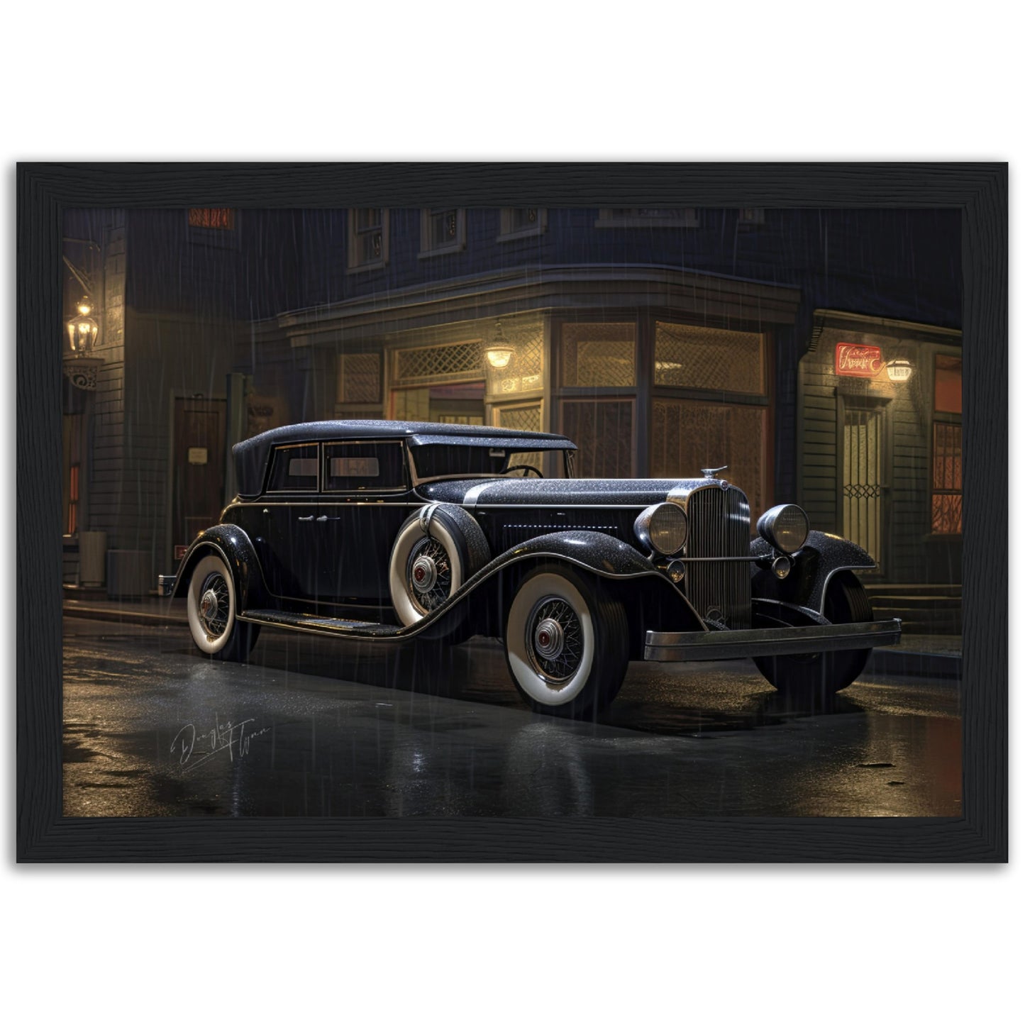 »Black 1920s Duesenberg vintage car«
