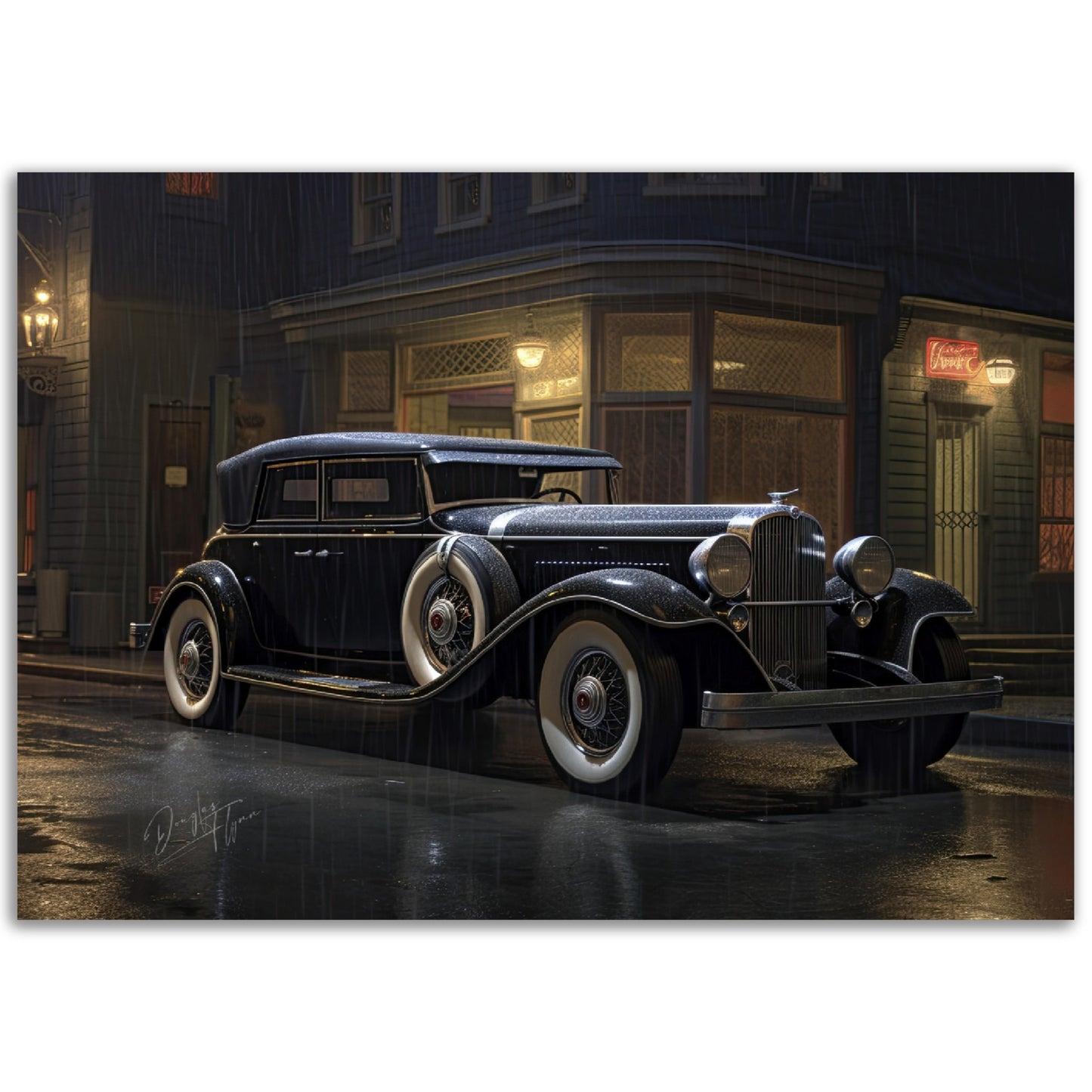 »Black 1920s Duesenberg vintage car«