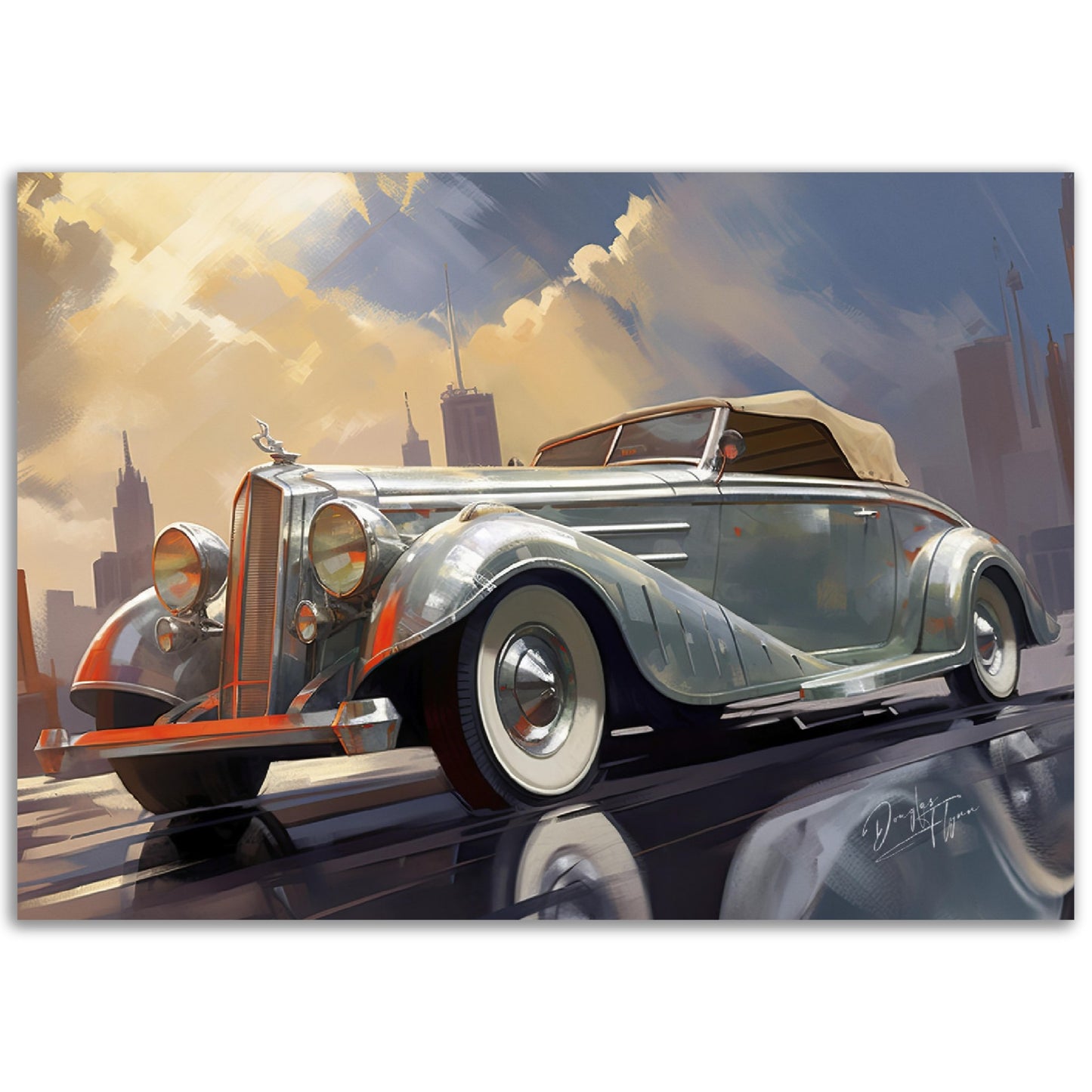 »Silver 1930s Pierce-Arrow Silver Arrow vintage cabriolet«