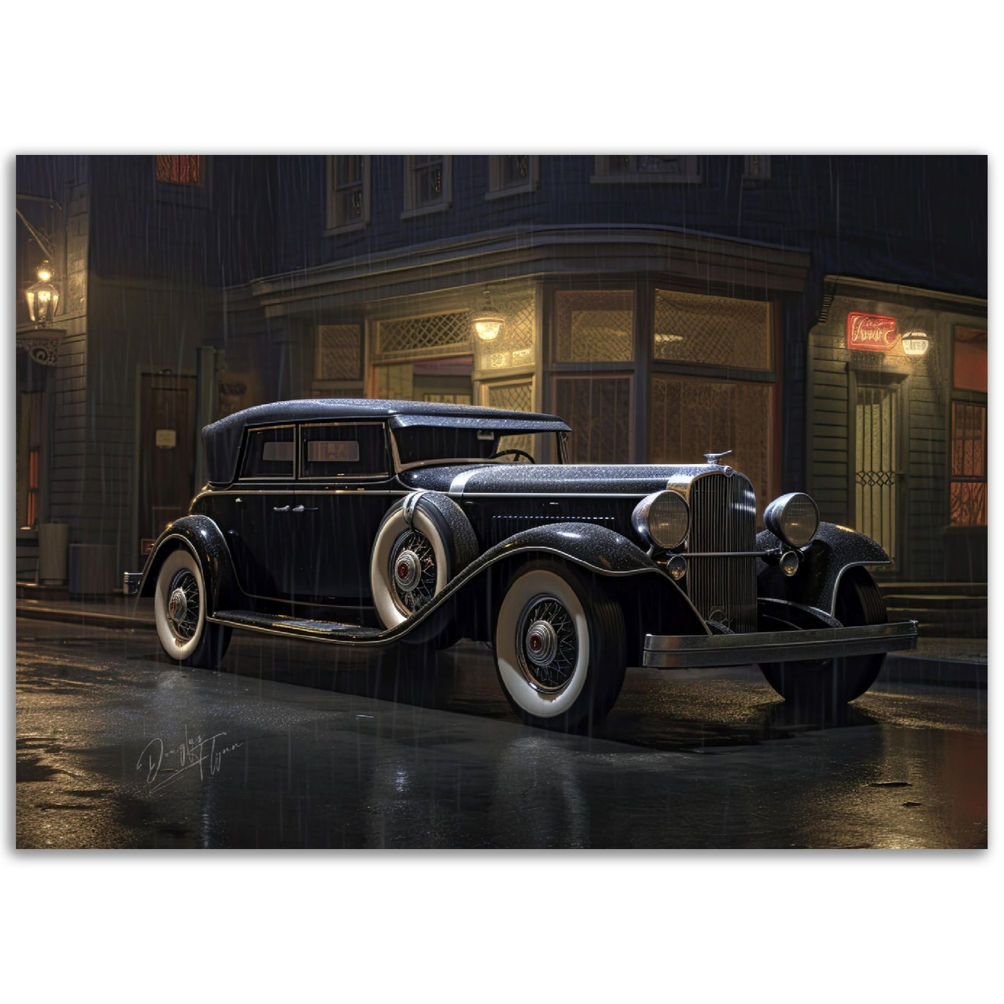 »Black 1920s Duesenberg vintage car«