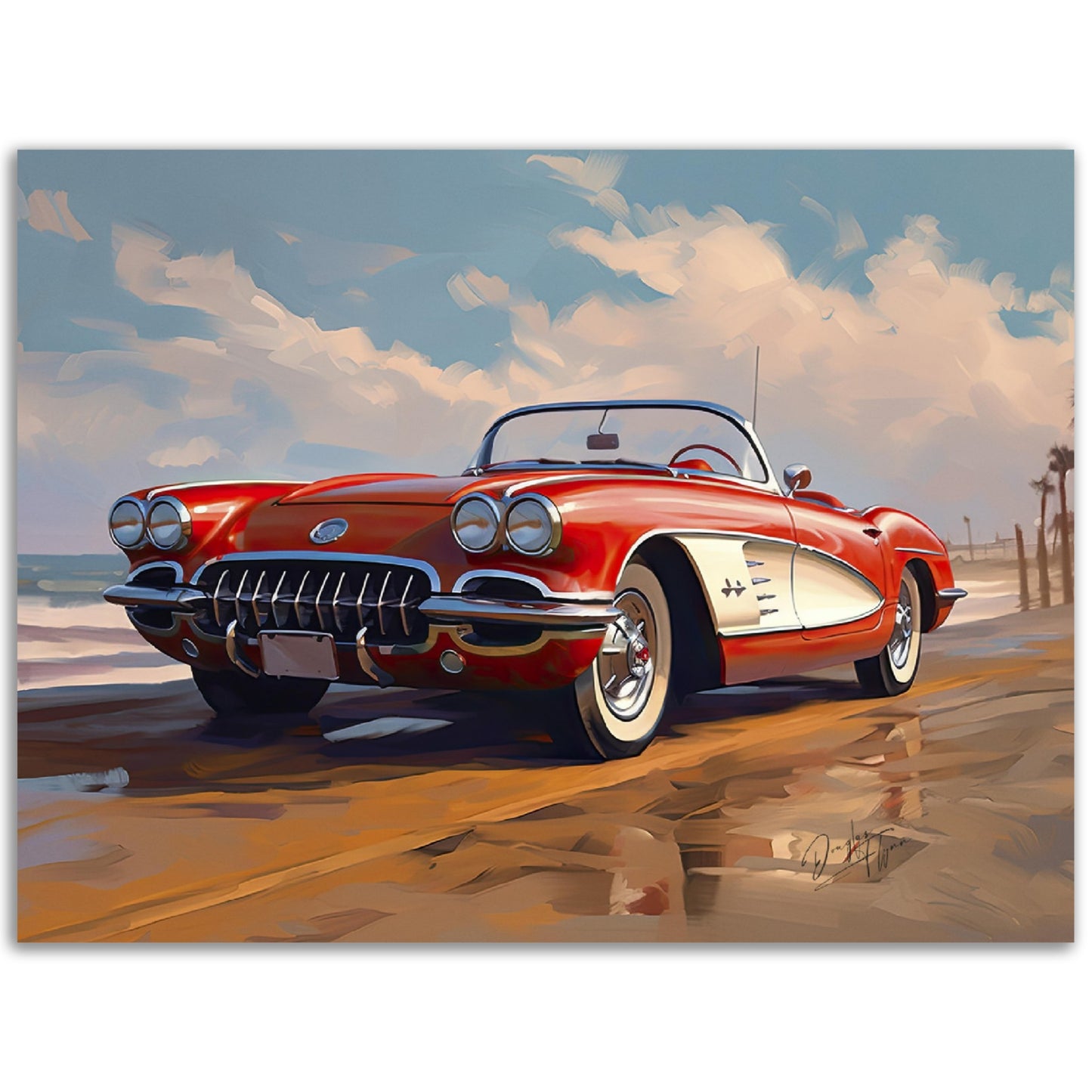 »Candy apple red 1960s vintage sports car«
