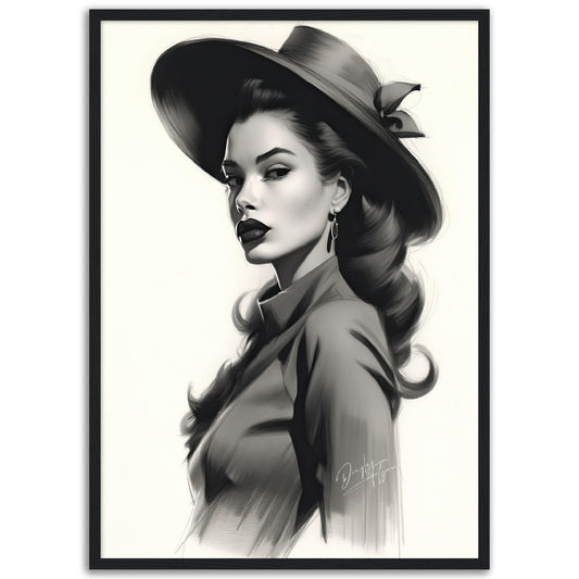 »Sophisticated Gray Fedora, 1940s with Ribbon Detail«