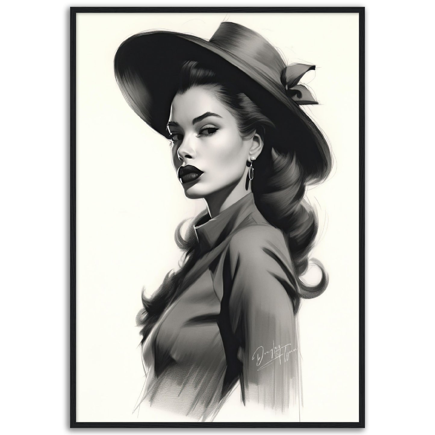 »Sophisticated Gray Fedora, 1940s with Ribbon Detail«
