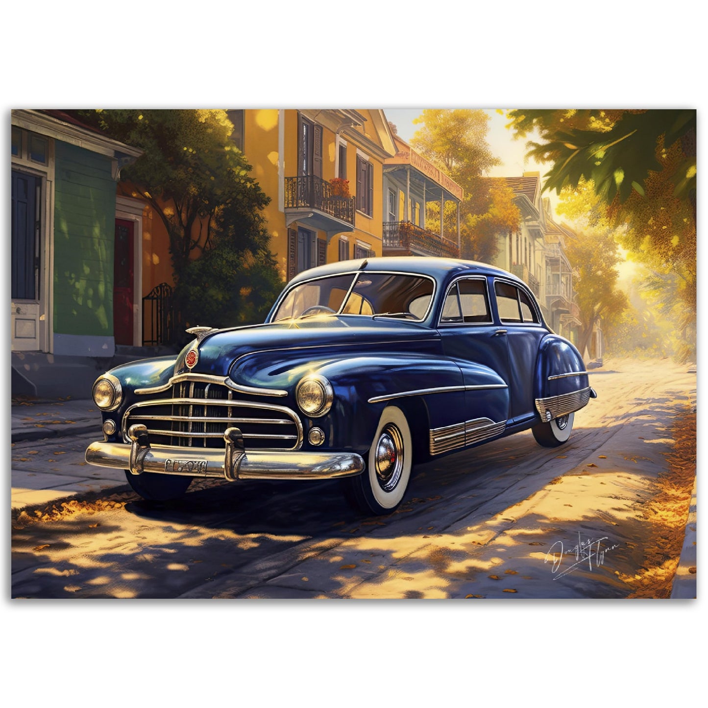 »Sapphire blue 1940S Packard vintage car«