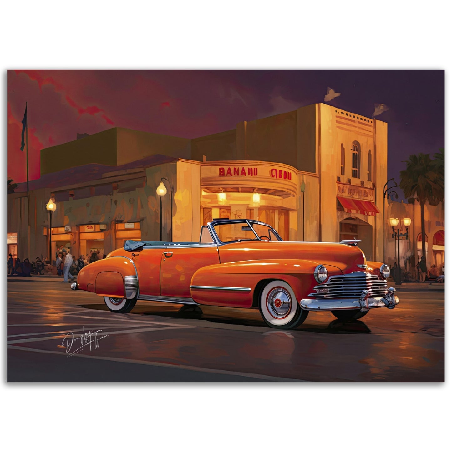 »Tangerine 1940s Convertible vintage car«