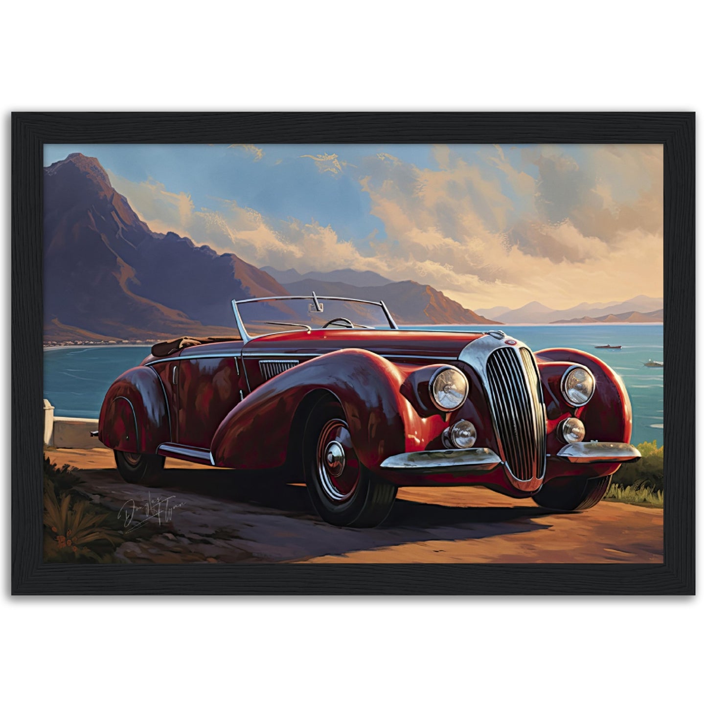 »Wine red 1940s Delahaye vintage car «