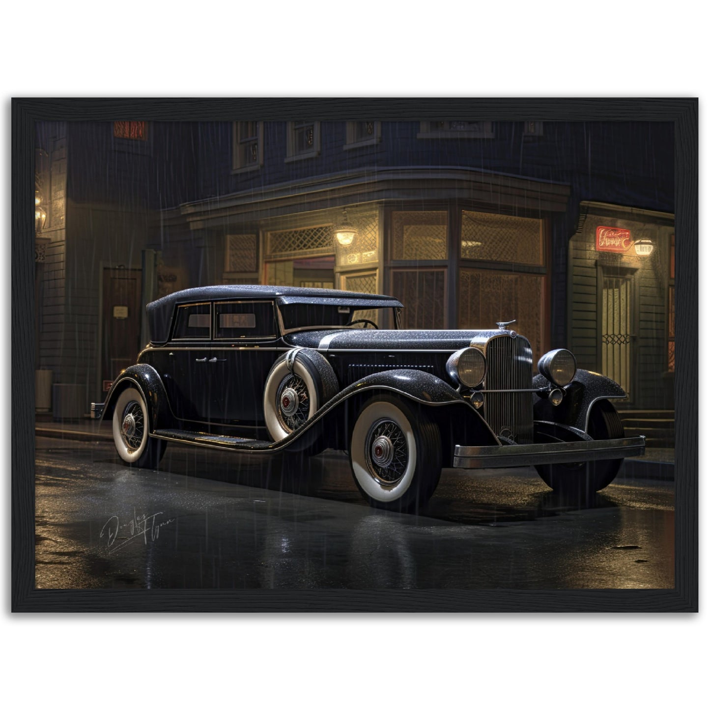 »Black 1920s Duesenberg vintage car«