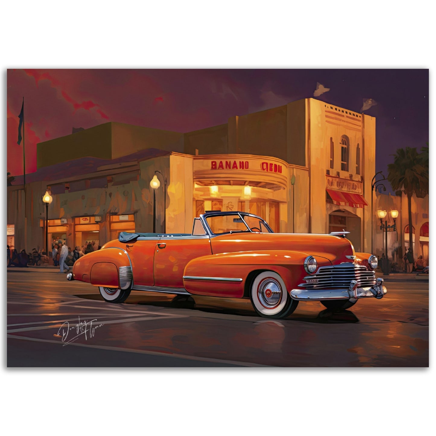 »Tangerine 1940s Convertible vintage car«