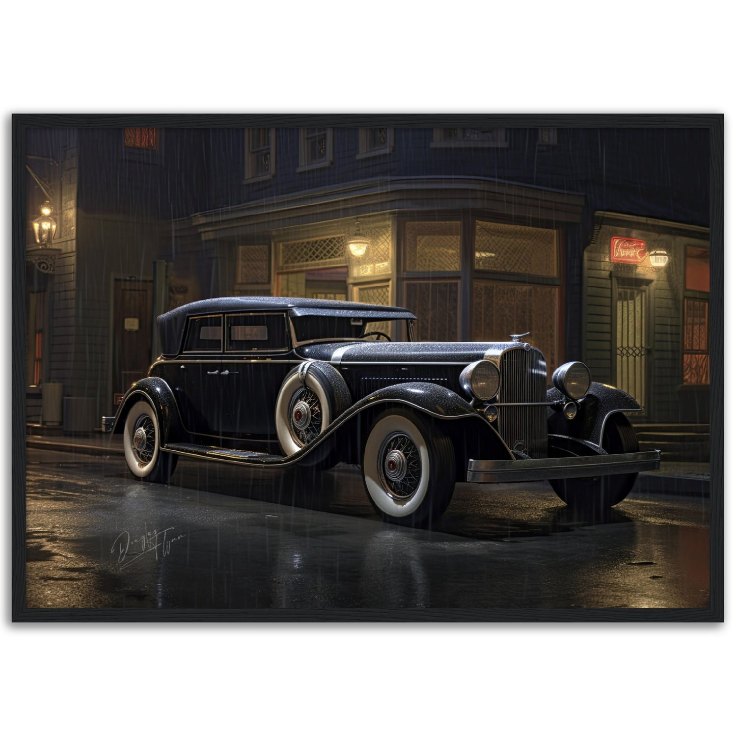 »Black 1920s Duesenberg vintage car«