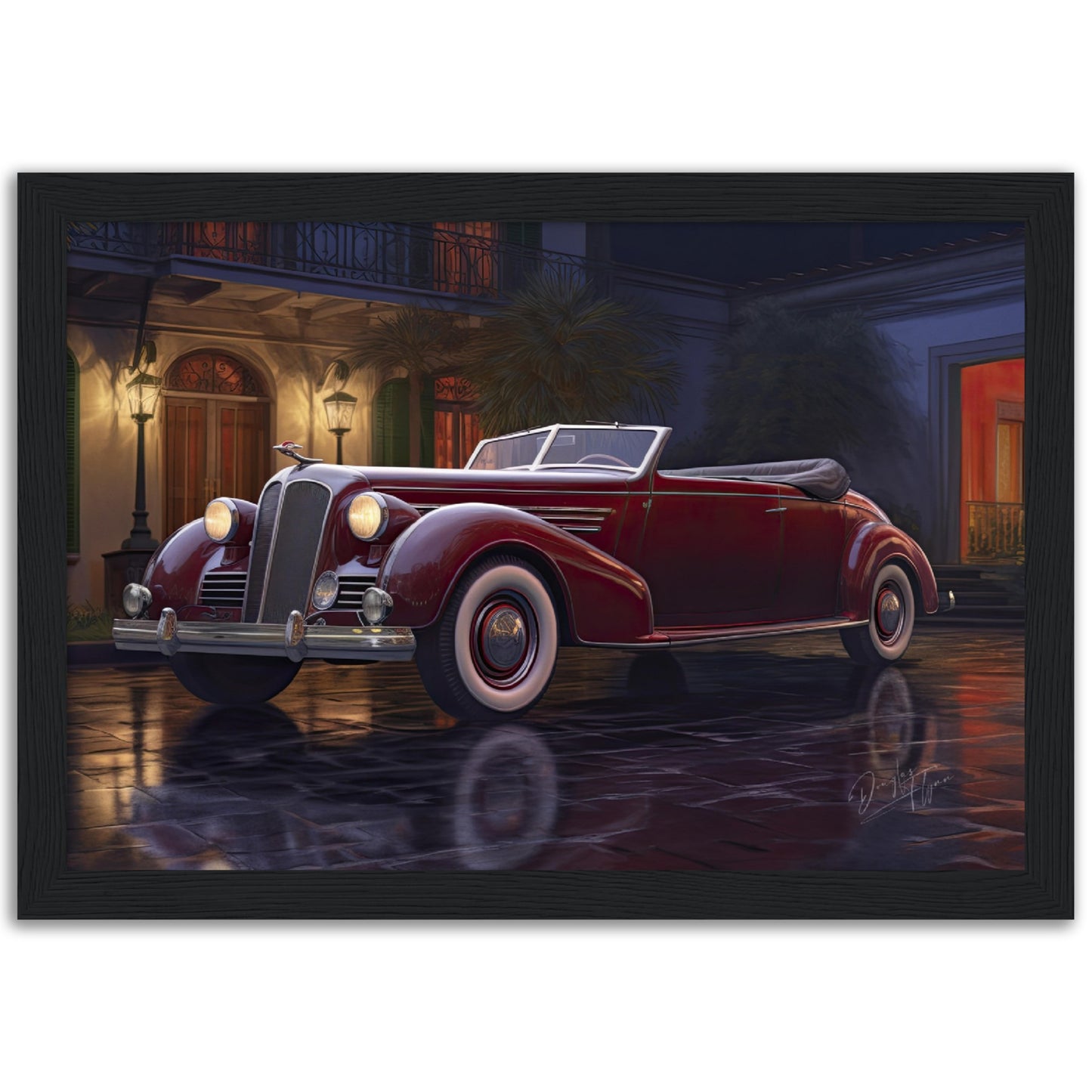 »Burgundy vintage 1930s cabriolet«