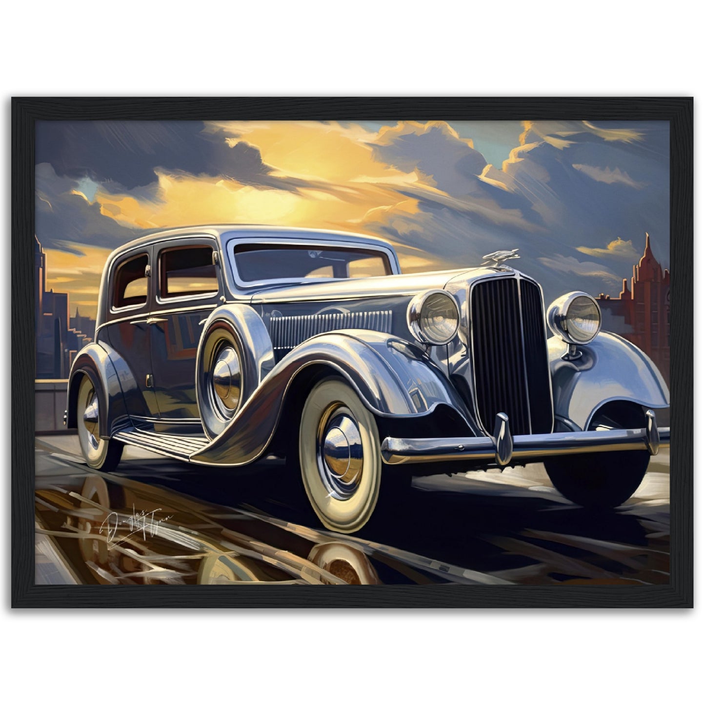 »Silver 1930s Pierce-Arrow Silver Arriw vintage car«