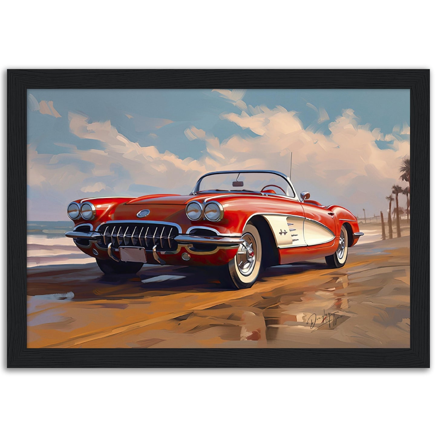 »Candy apple red 1960s vintage sports car«