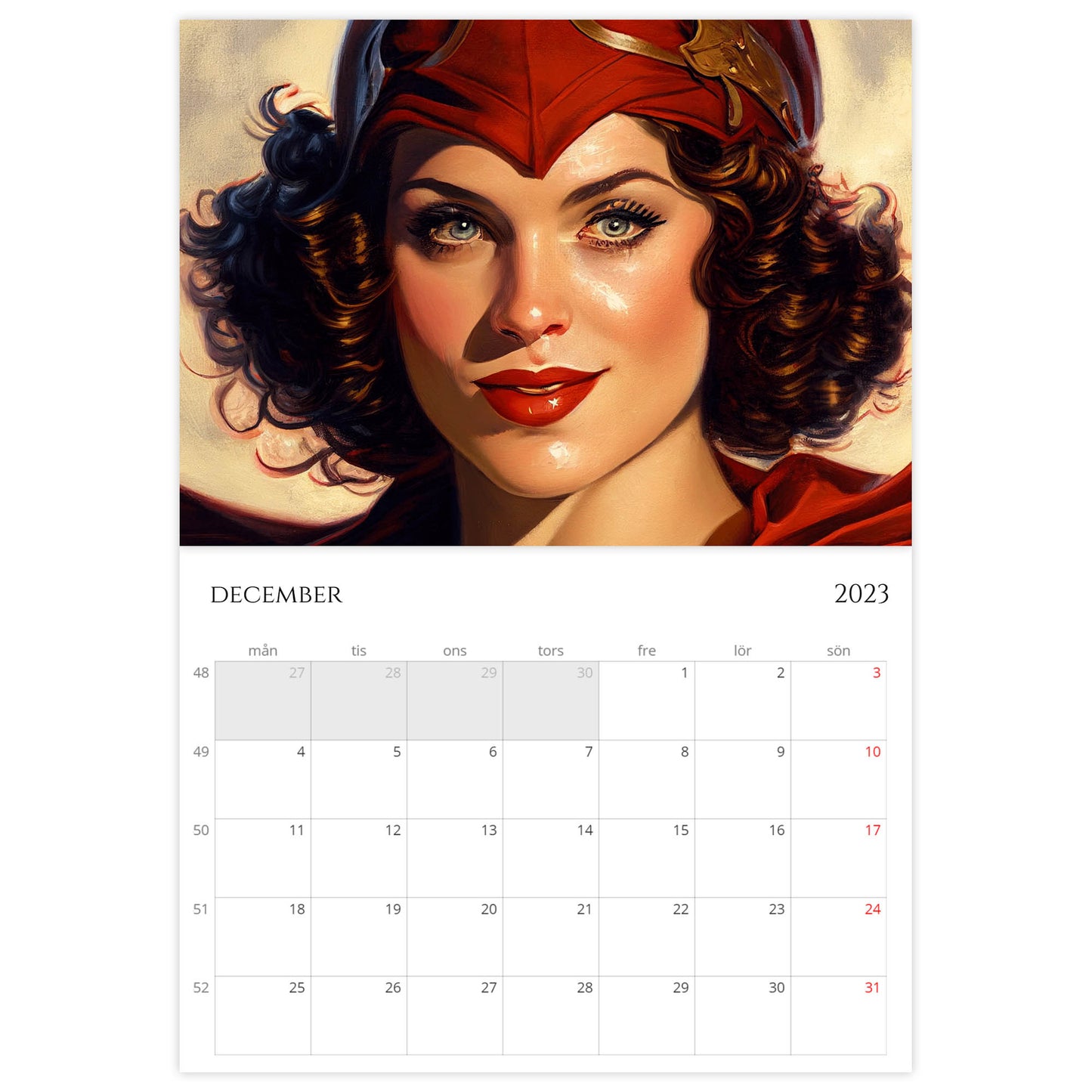 »Classic Super Women 2023«, väggkalender