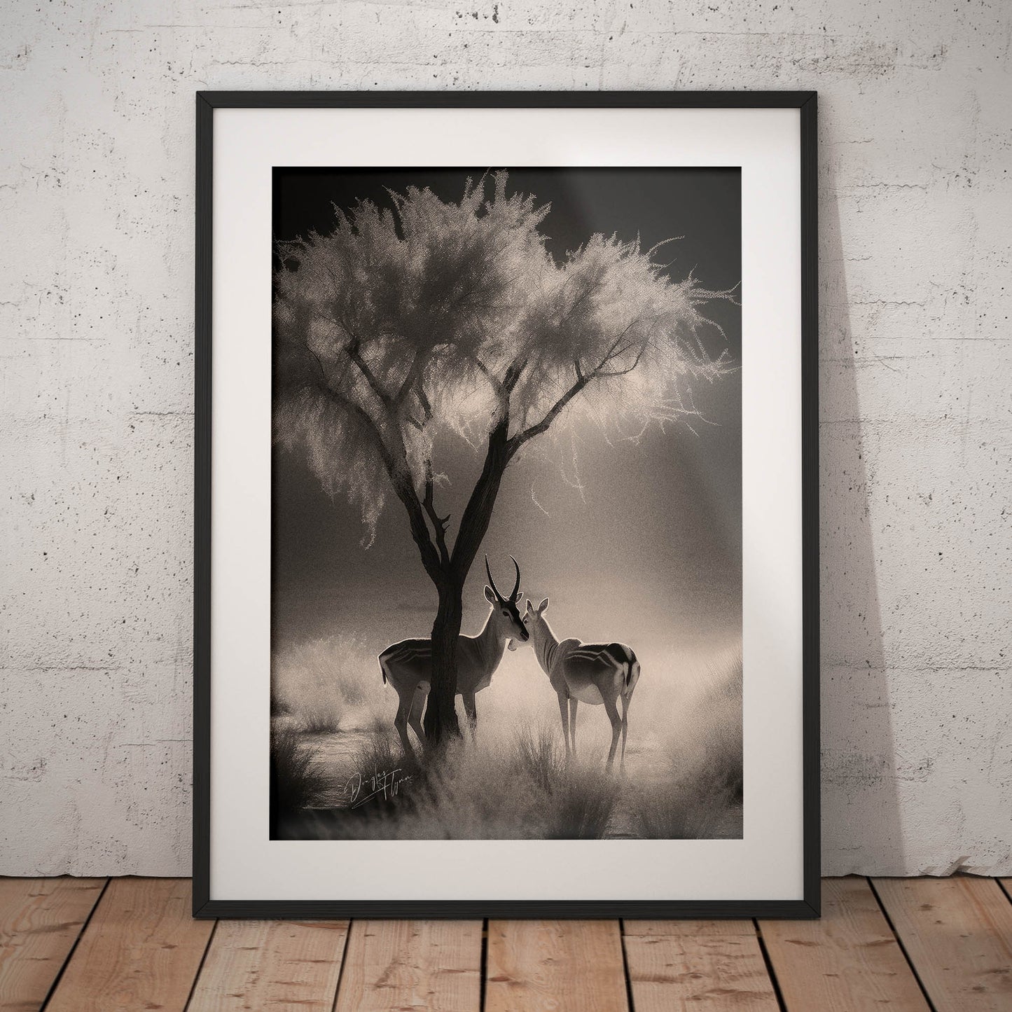 »Antelopes In Relaxing In TheShade« poster