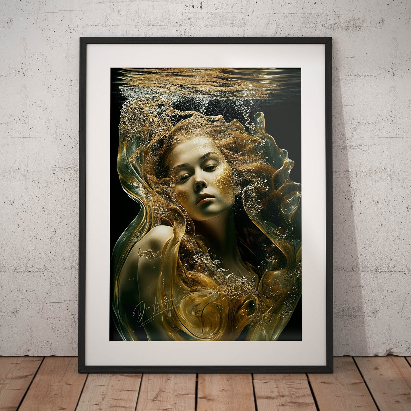 »Golden Oceanic Allure« retro poster