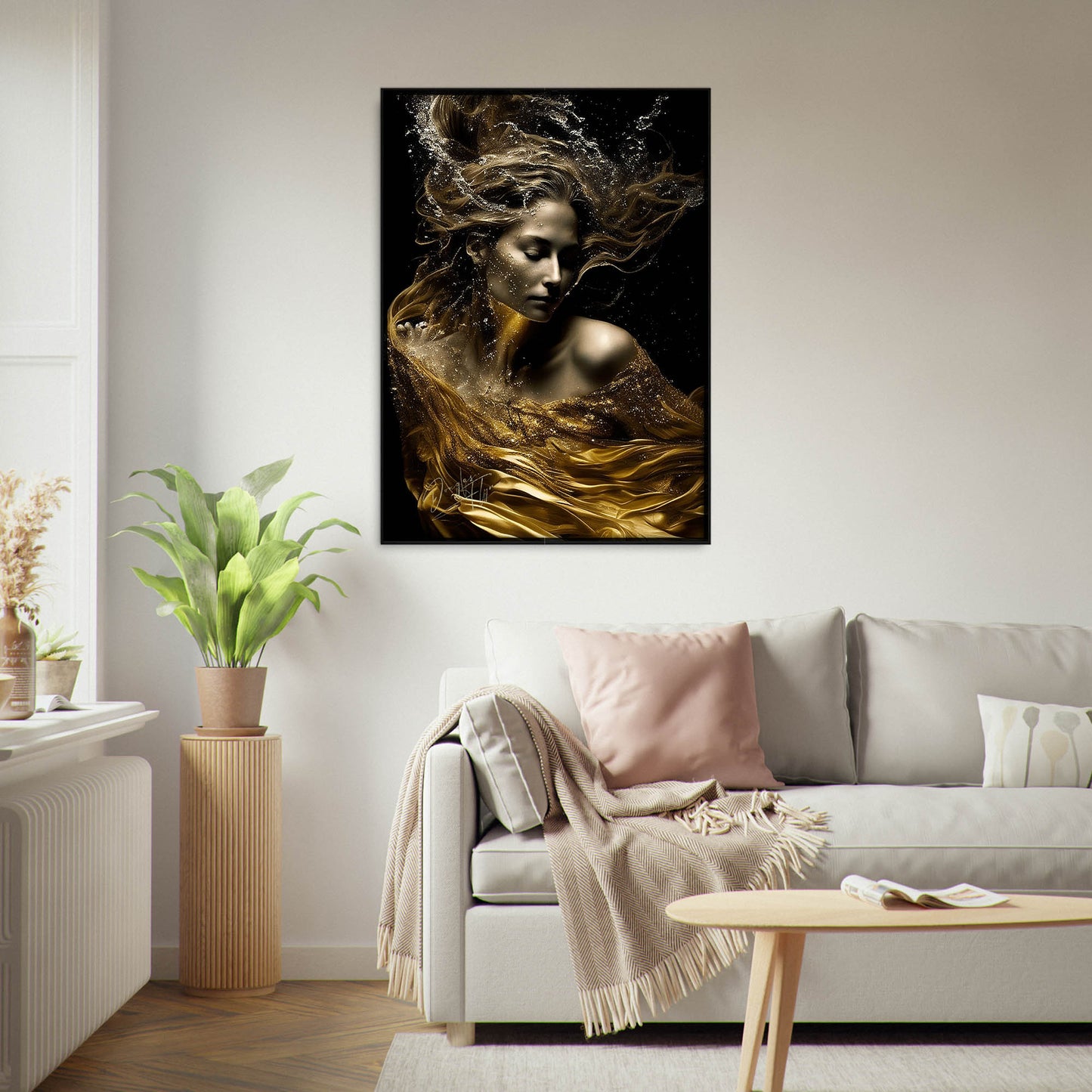 »Golden Mermaid Couture« retro poster