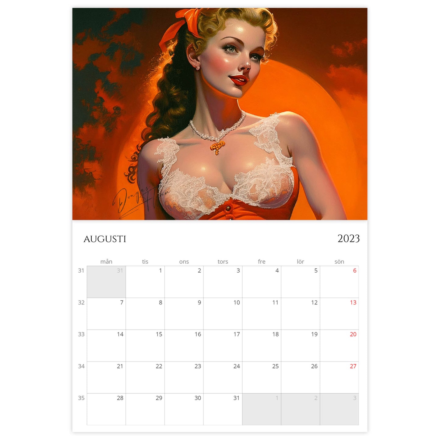 »Classic Corsets 2023«, väggkalender