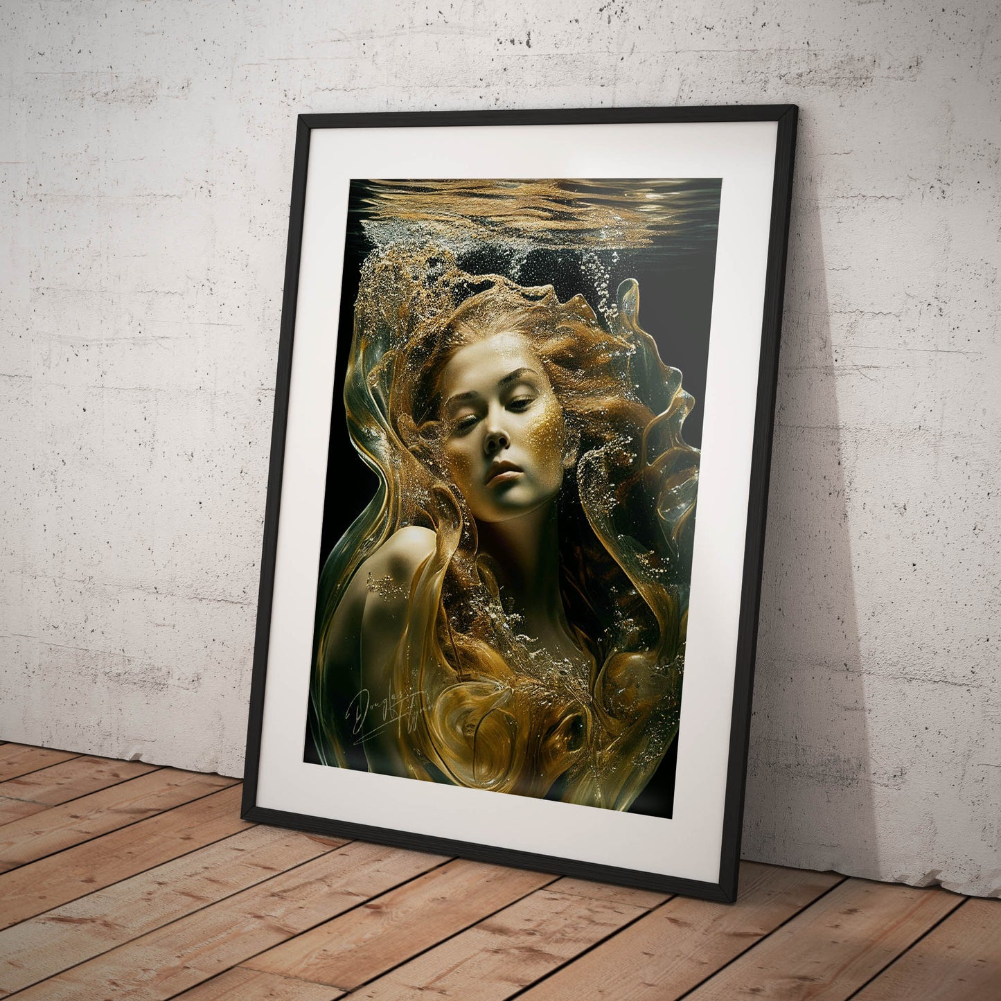 »Golden Oceanic Allure« retro poster