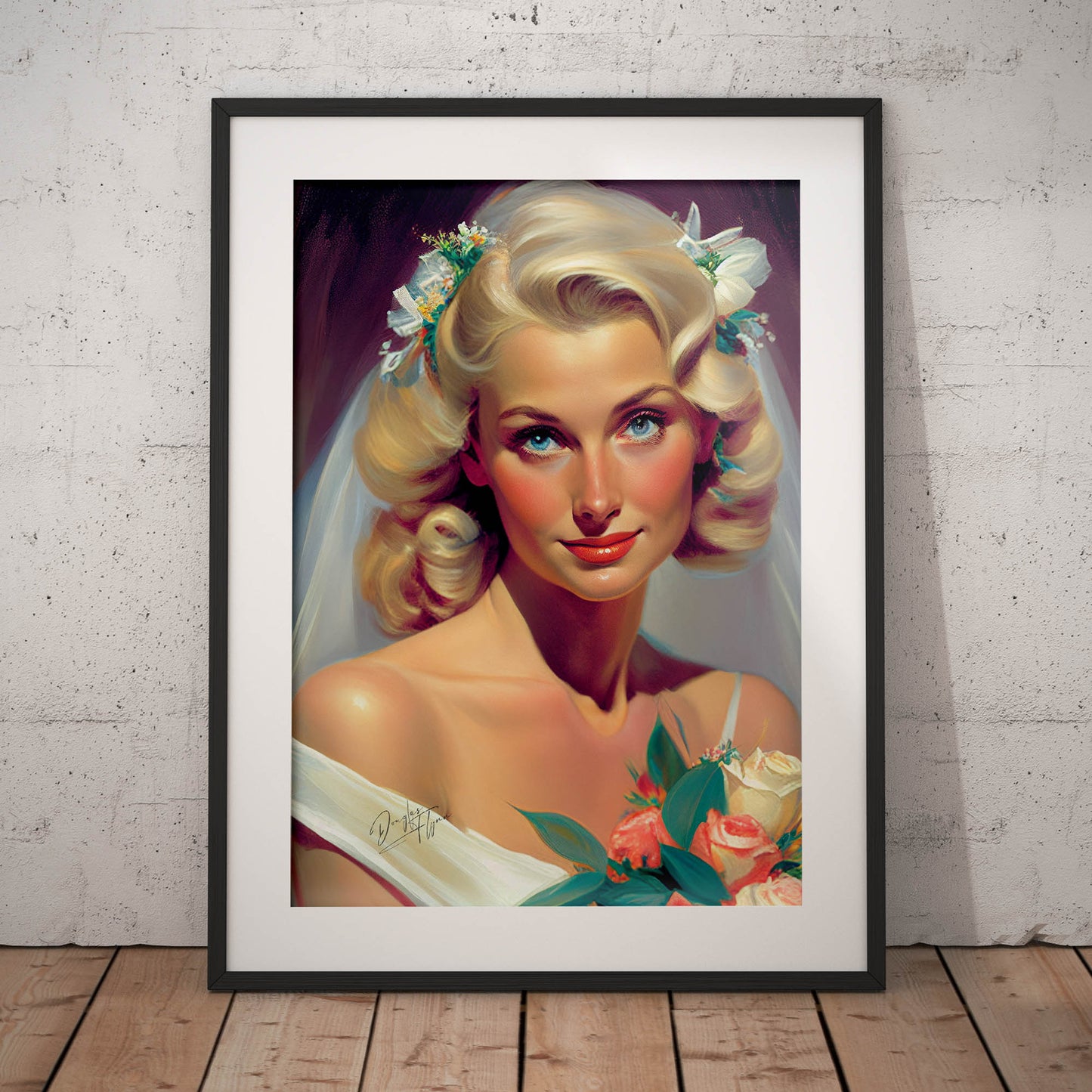 »Elegant Wedding Glamour« retro poster