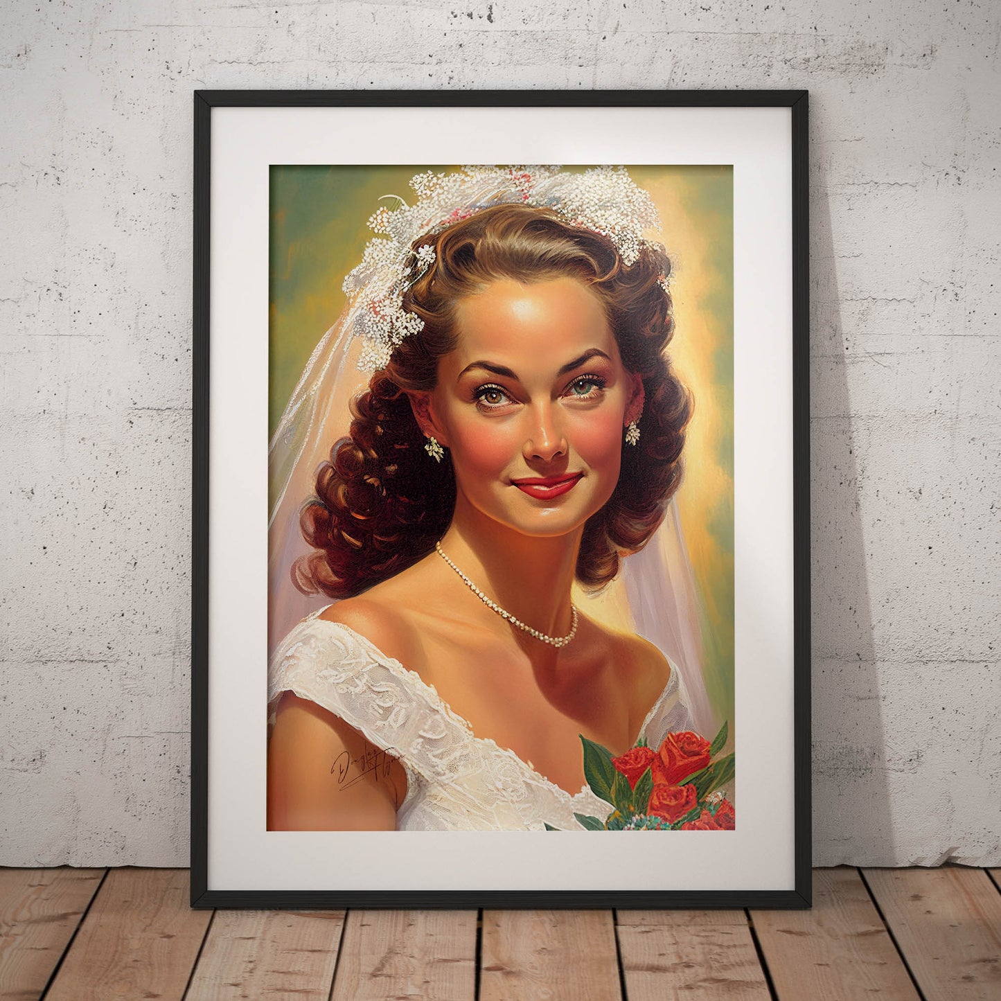 »Wedding Blissful Moments« retro poster