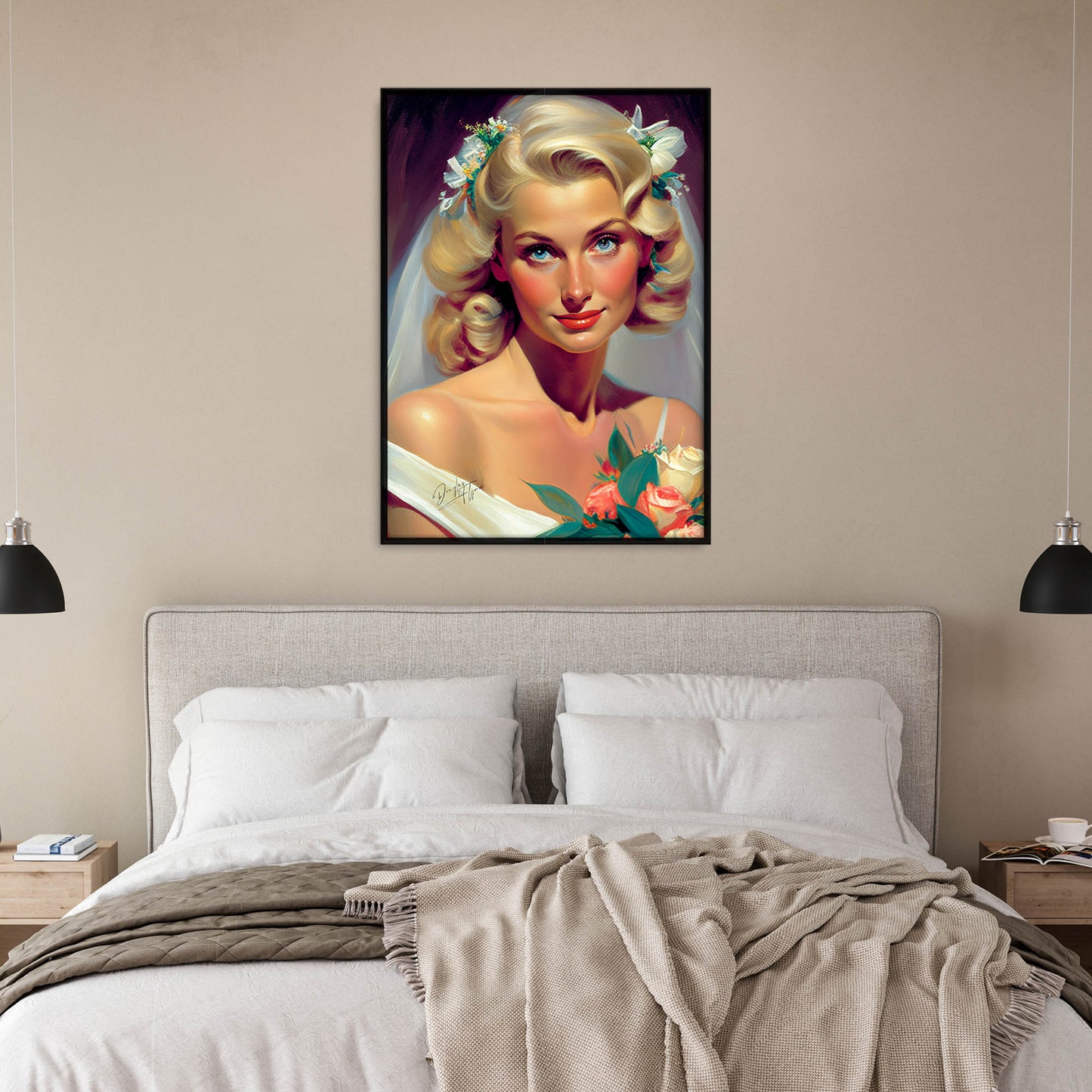 »Elegant Wedding Glamour« retro poster