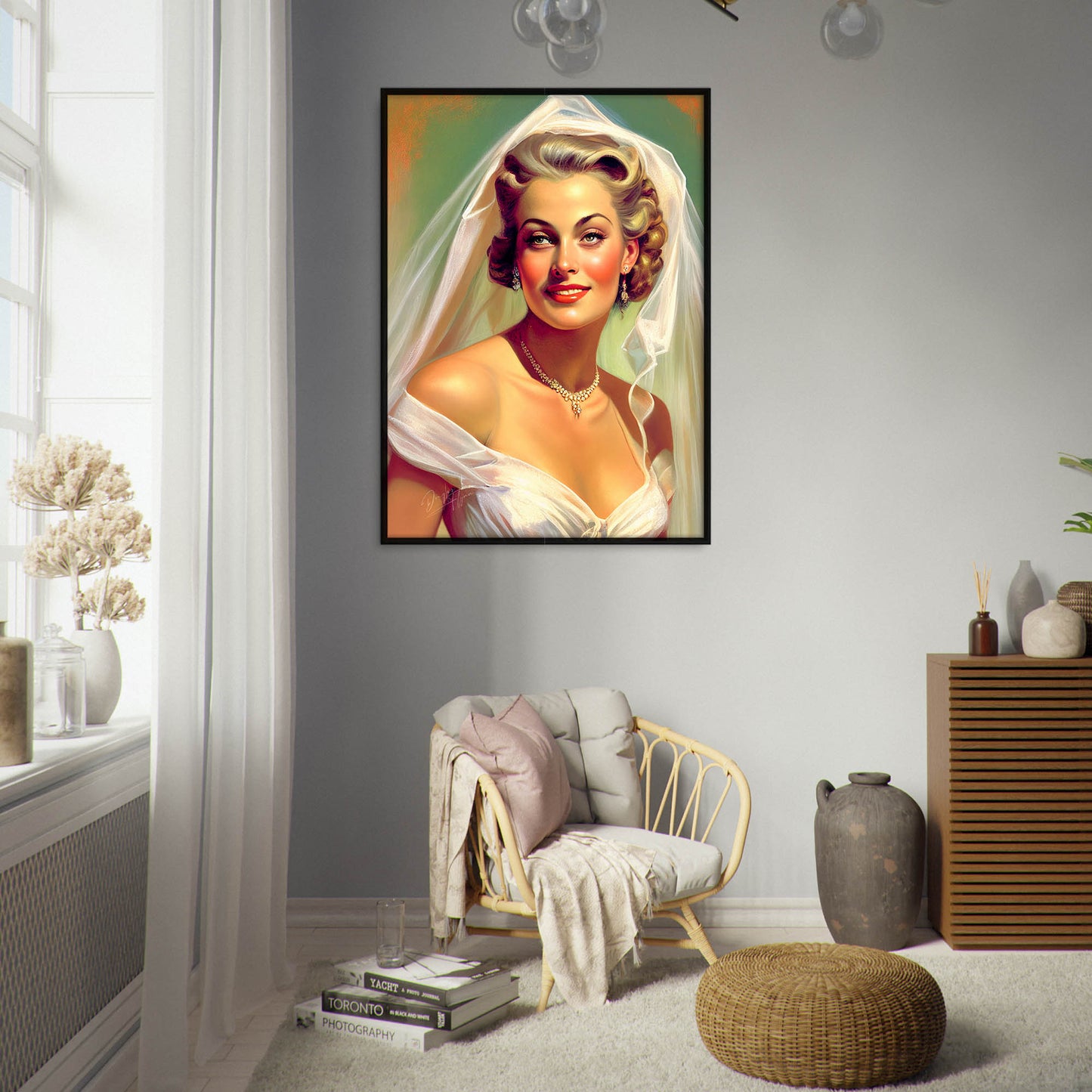 »Lace wedding dreams« retro poster