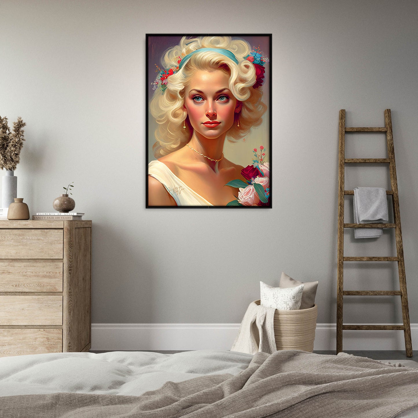 »White Lace Bridal Beauty« retro poster