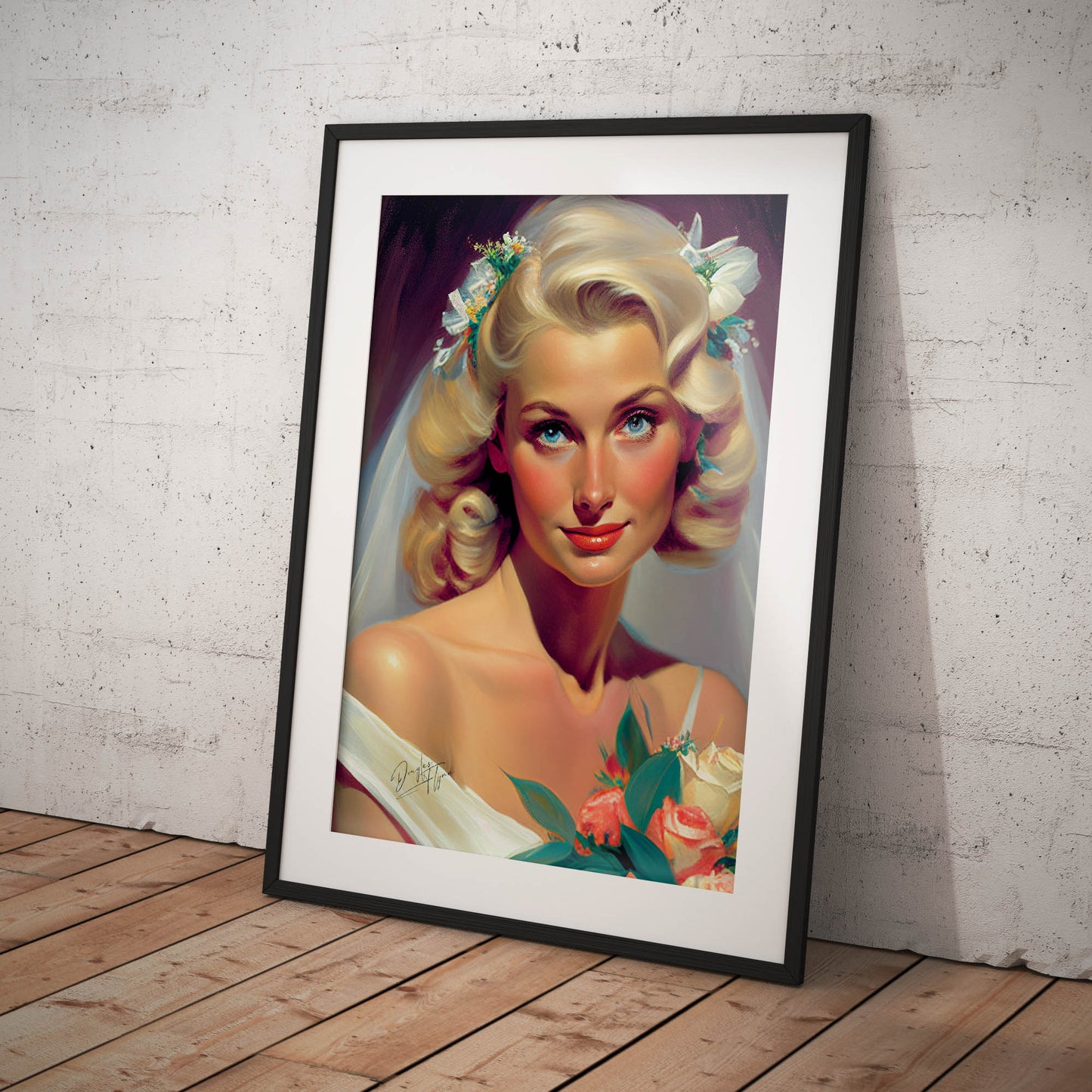 »Elegant Wedding Glamour« retro poster