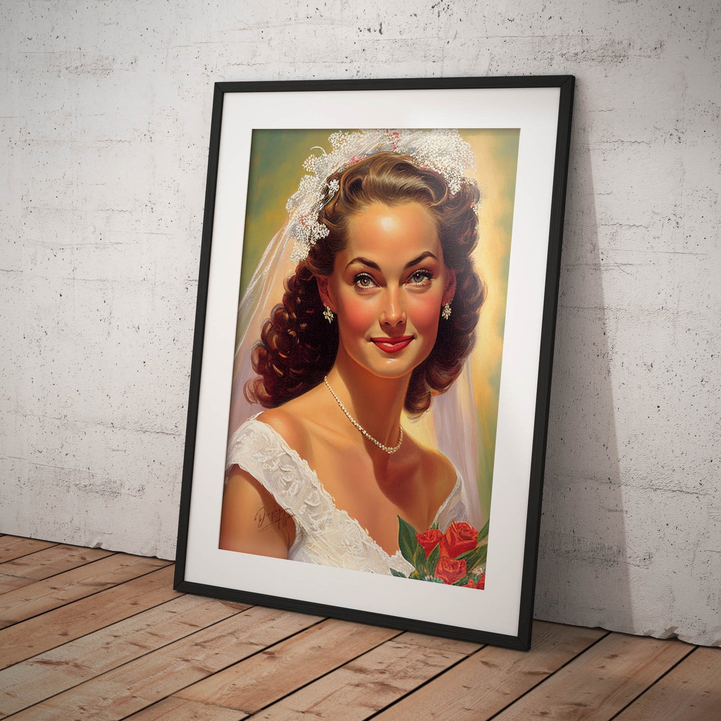 »Wedding Blissful Moments« retro poster