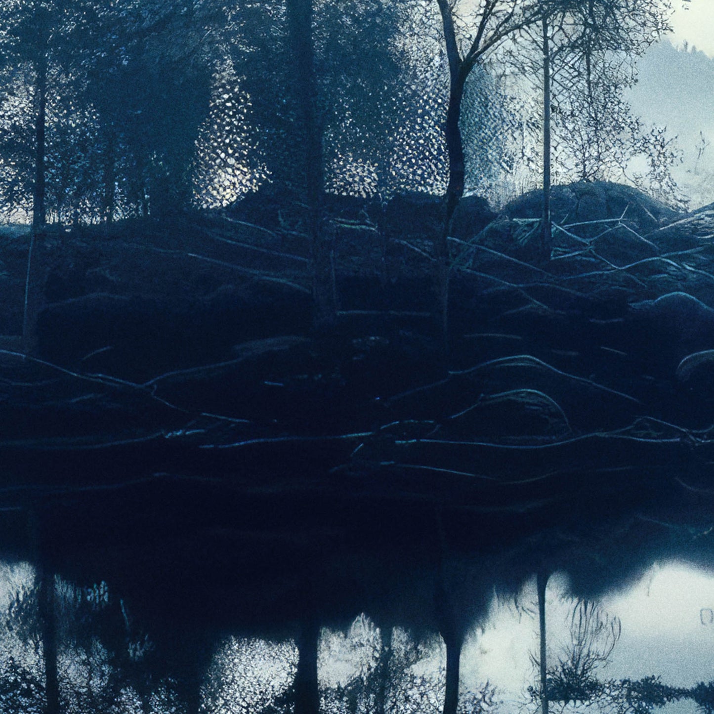 »Unraveling the Threads of Silence« landskapsposter