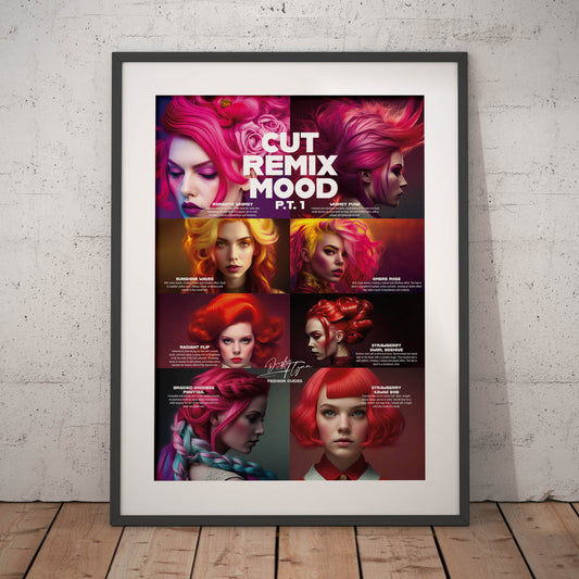 »Cut Remix Mood, pt 1« retro poster