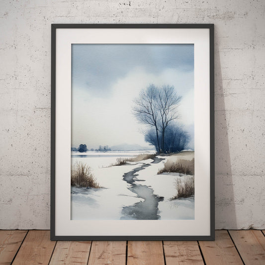 »Winter blues« retro poster