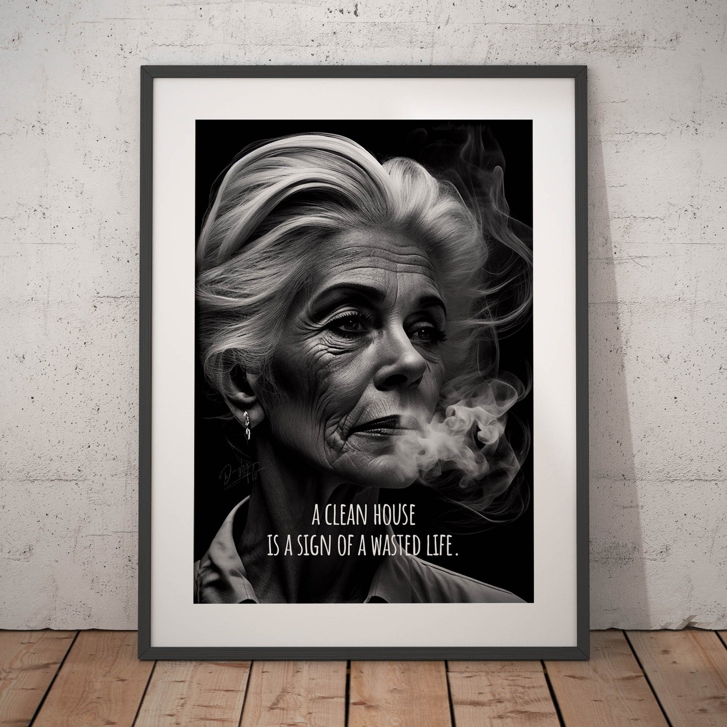 »A clean House Is A Sign« retro poster