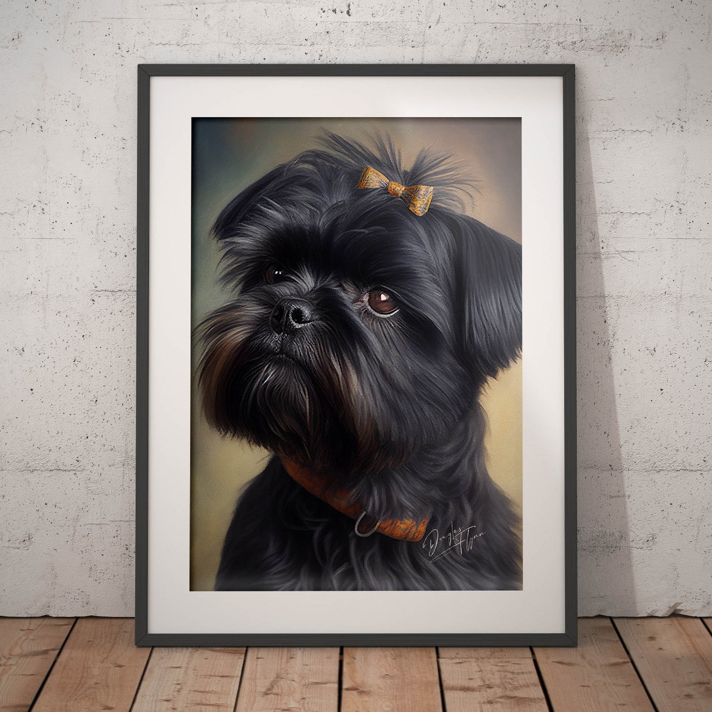 »Affenpinscher med rosett«