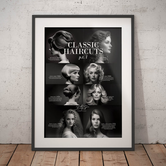 »Classic Haircuts, pt 1« retro poster