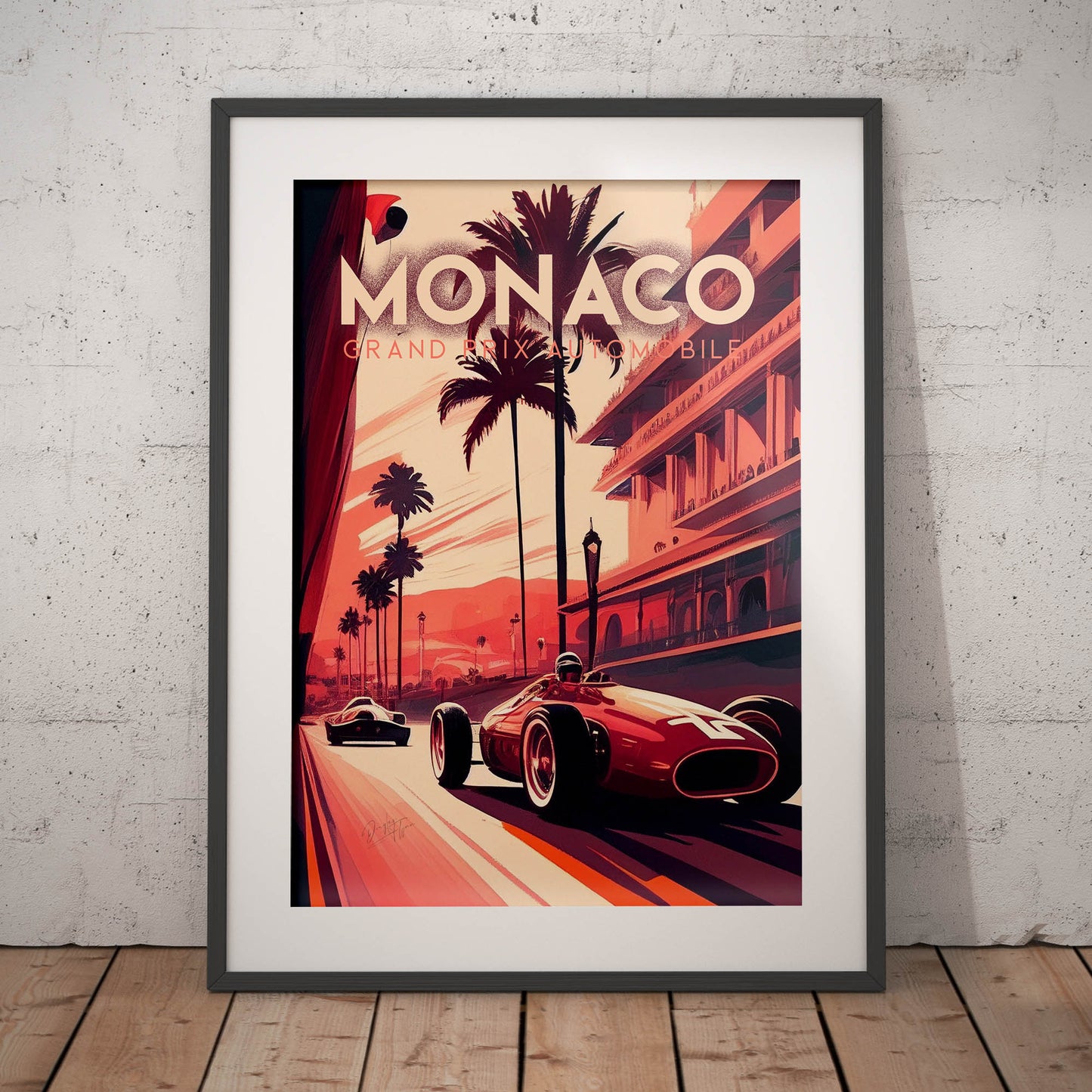»Burning Rubber in the Past« retro poster