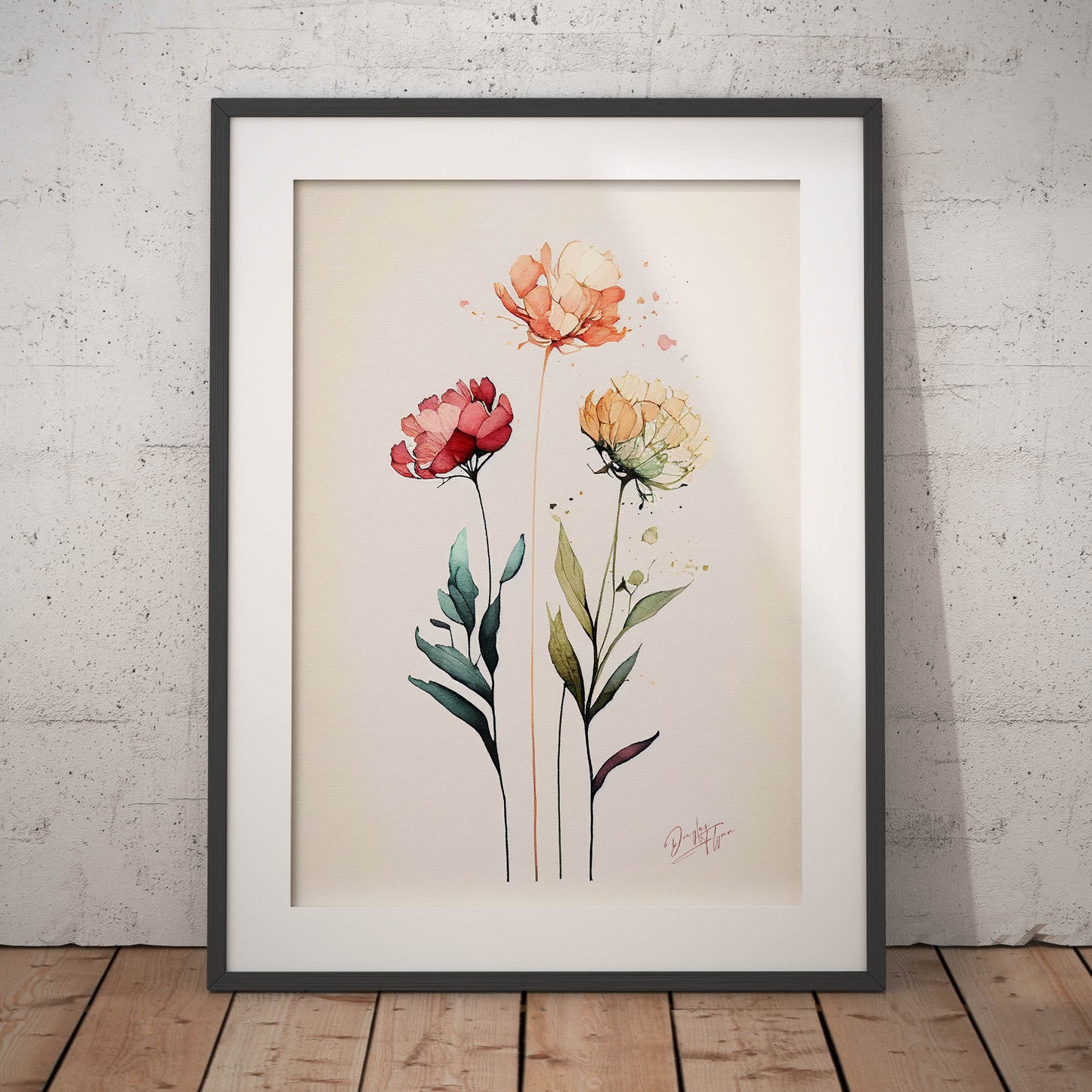 »Bouquet of Serenity« retro poster