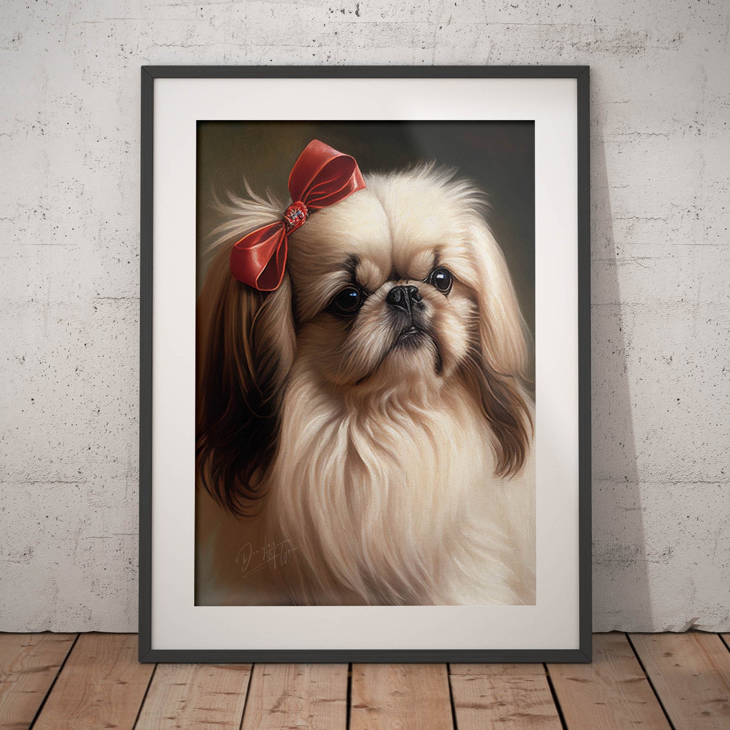 »Pekingese med rosett«