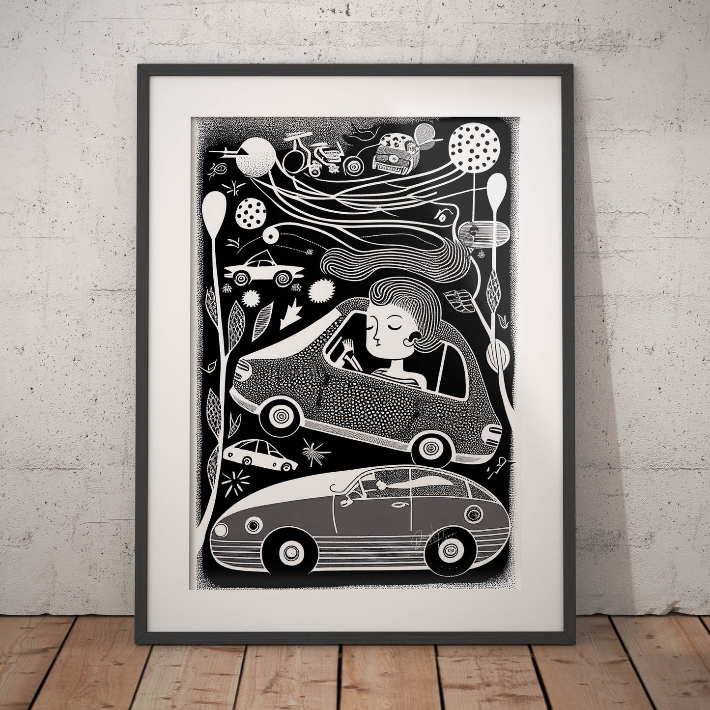 »Angela Got Her Drivers License« retro poster