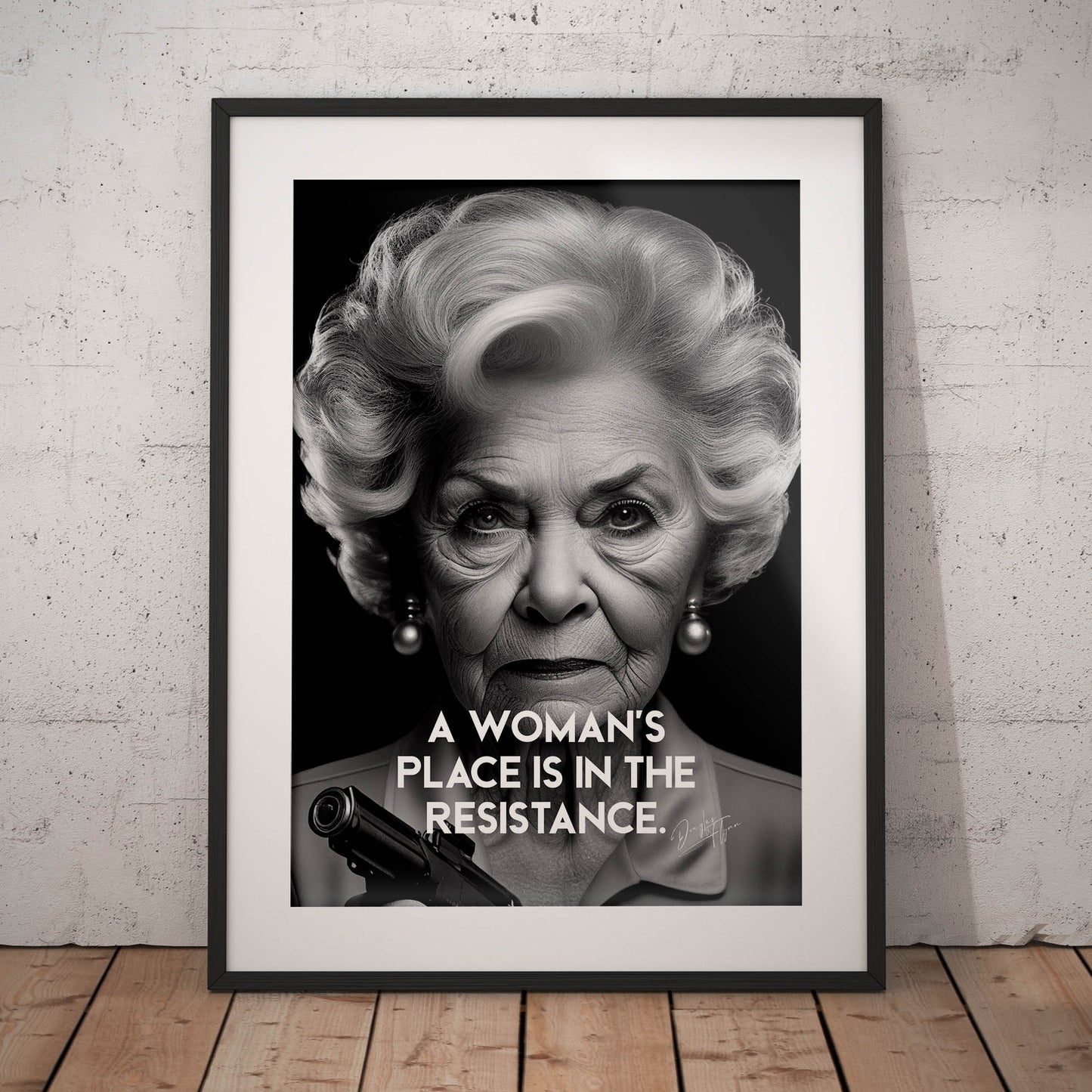 »A Womans Place Is In The Resistance« retro poster