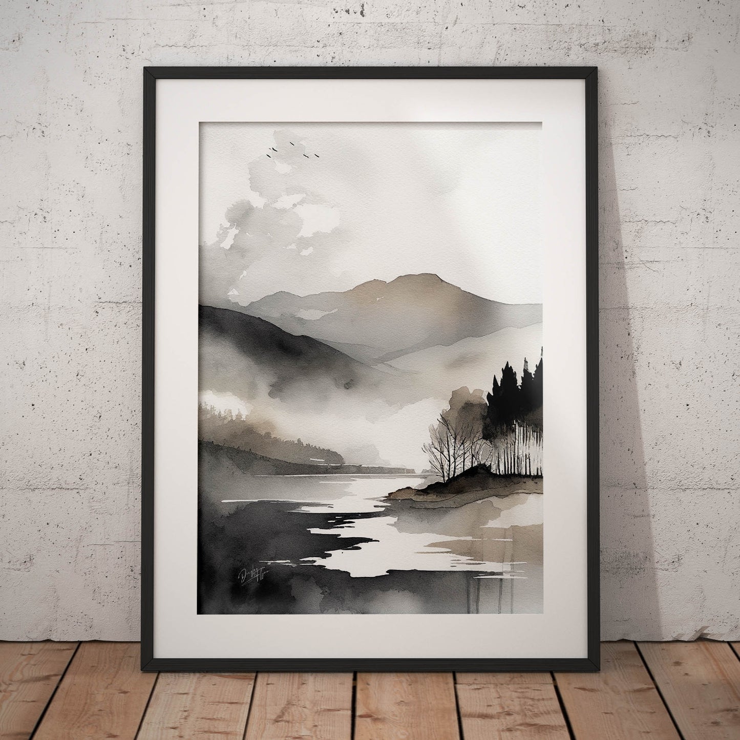»Autumn Lake« retro poster