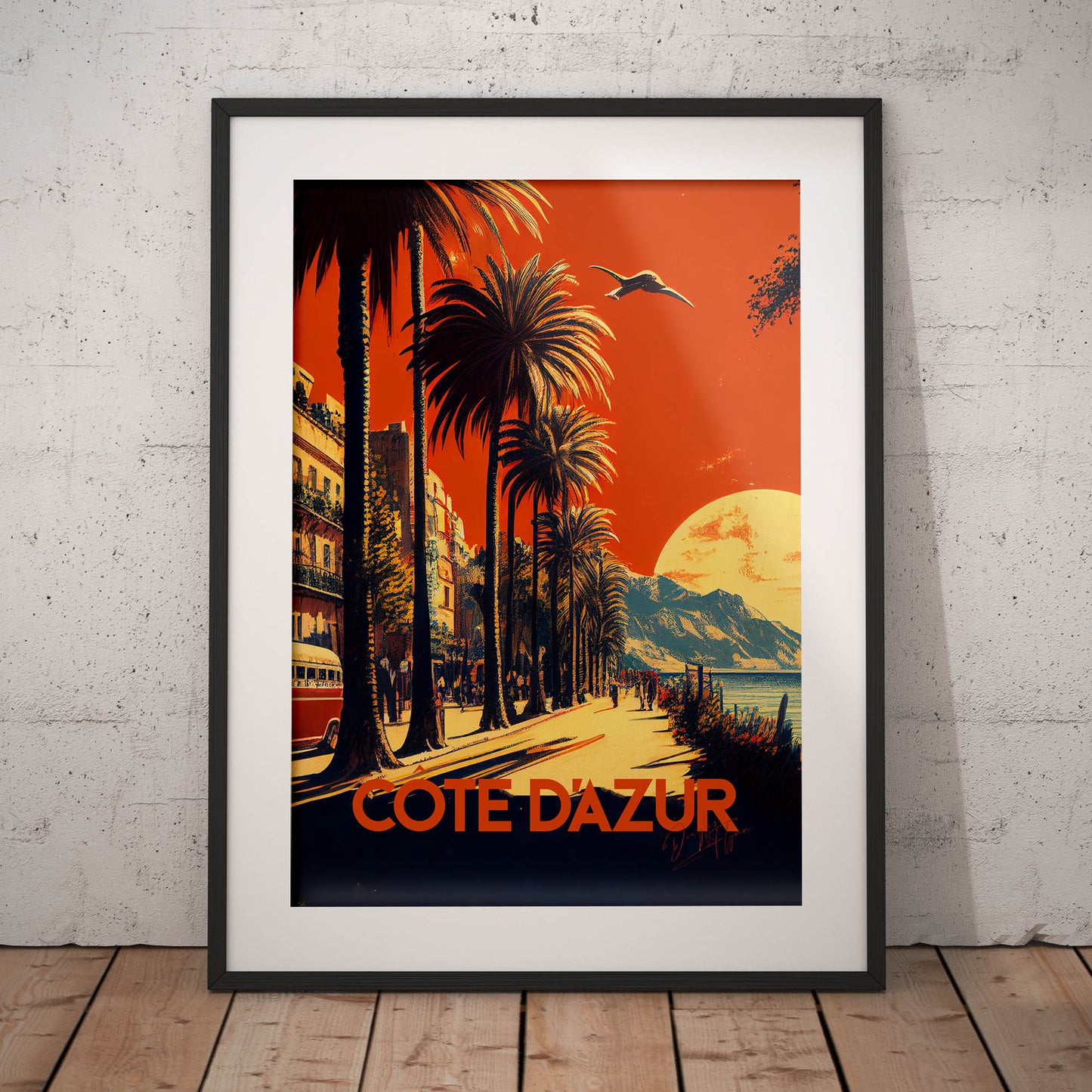 »Côte d'Azur, travel poster« retro poster