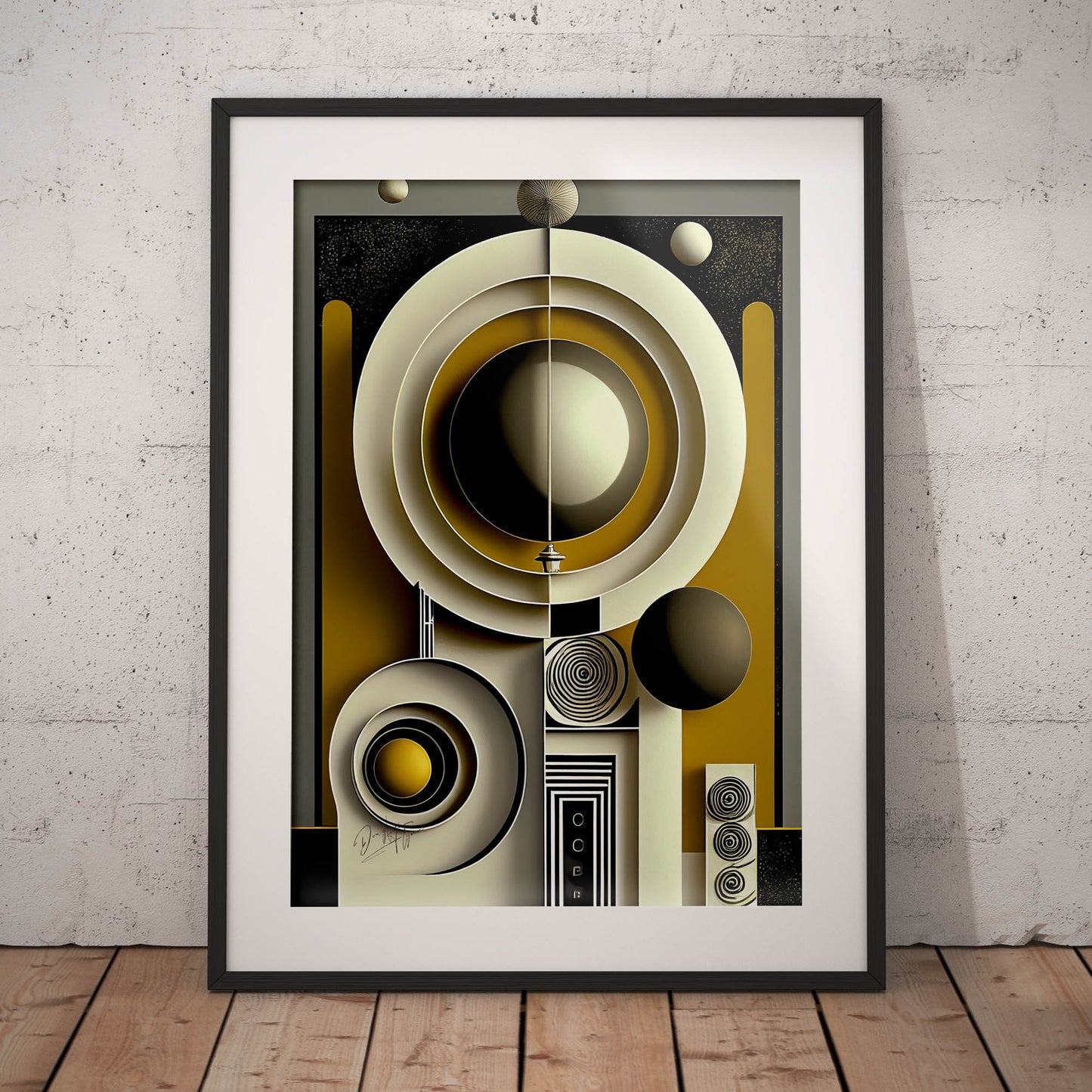 »Geometric Rhythms« retro poster