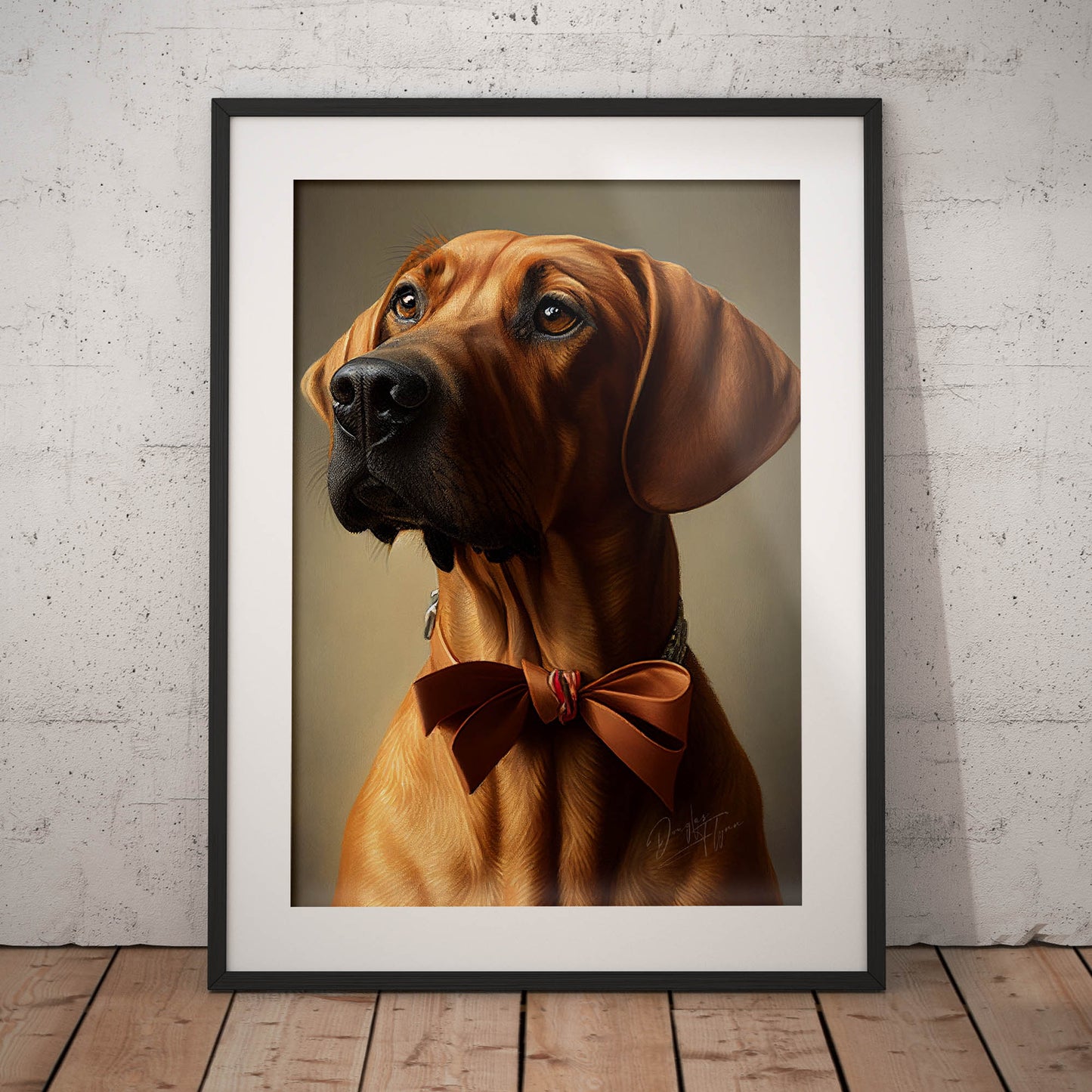 »Rhodesian Ridgeback med rosett«